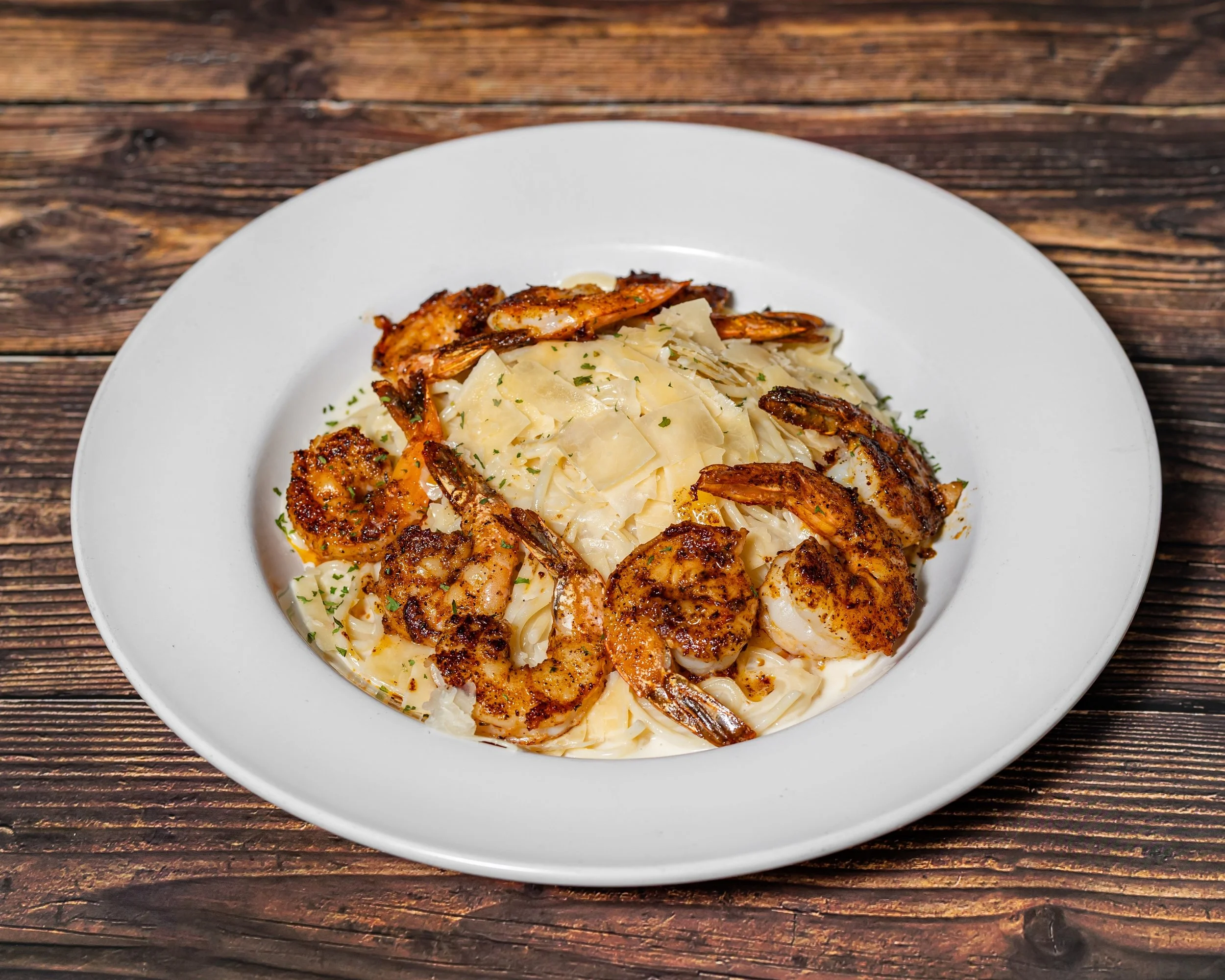 Blackened Shrimp Alfredo