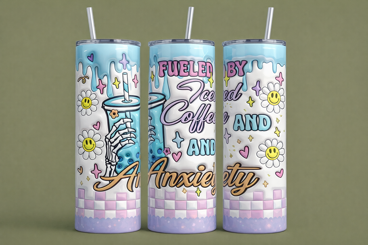 Ice Coffee & Anxiety 20 oz Tumbler