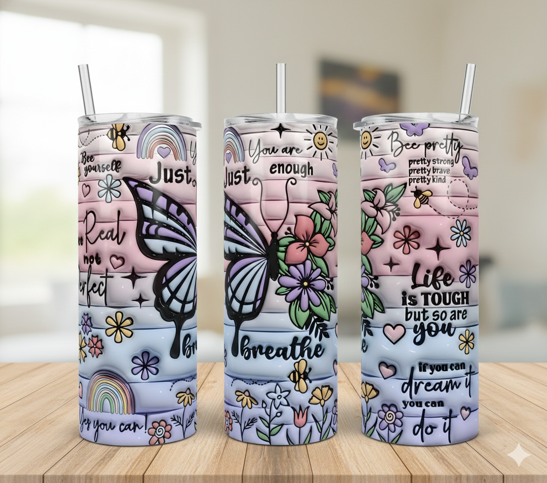 "You Are Enough" Inspirational Tumbler