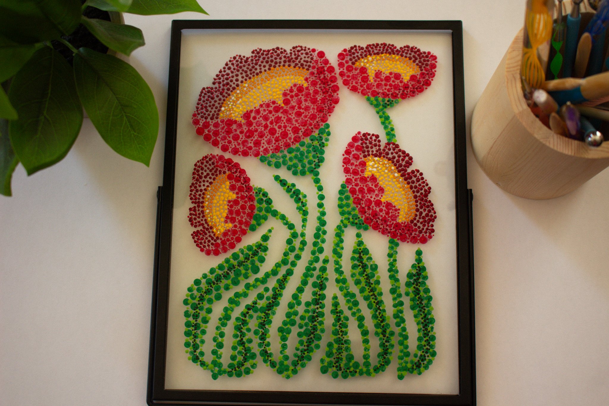 BLOSSOMS dot painting