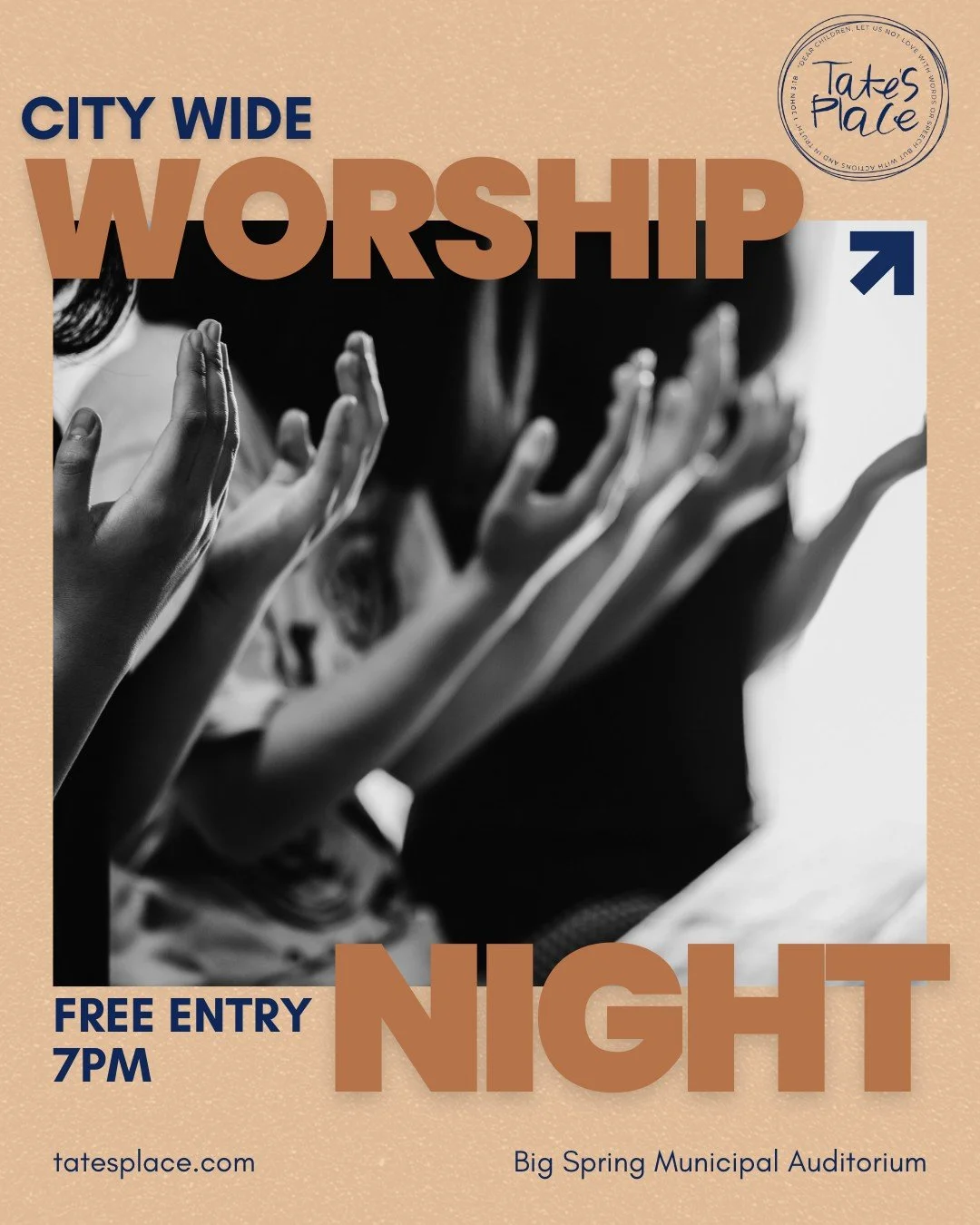 Don't forget about our city-wide FREE Night of Worship. 🎶

This Saturday at the Big Spring Municipal Auditorium. We can't wait to see you there!