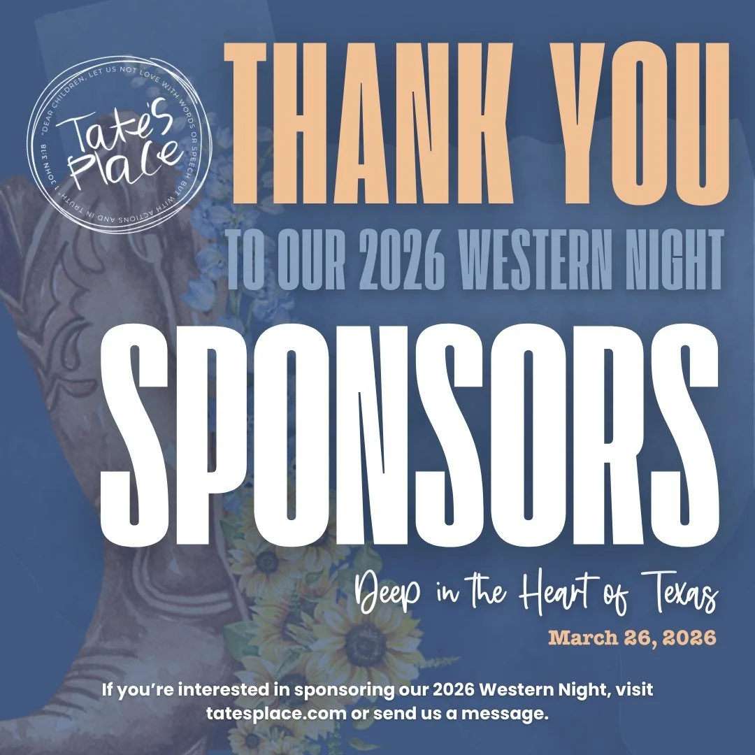 🤠 A huge THANK YOU to our amazing sponsors! 🌟 Your commitment to Western Night 2026 means the world to us at Tate's Place. Because of your generosity and support, we're able to create an unforgettable evening for our community. We couldn't do this 