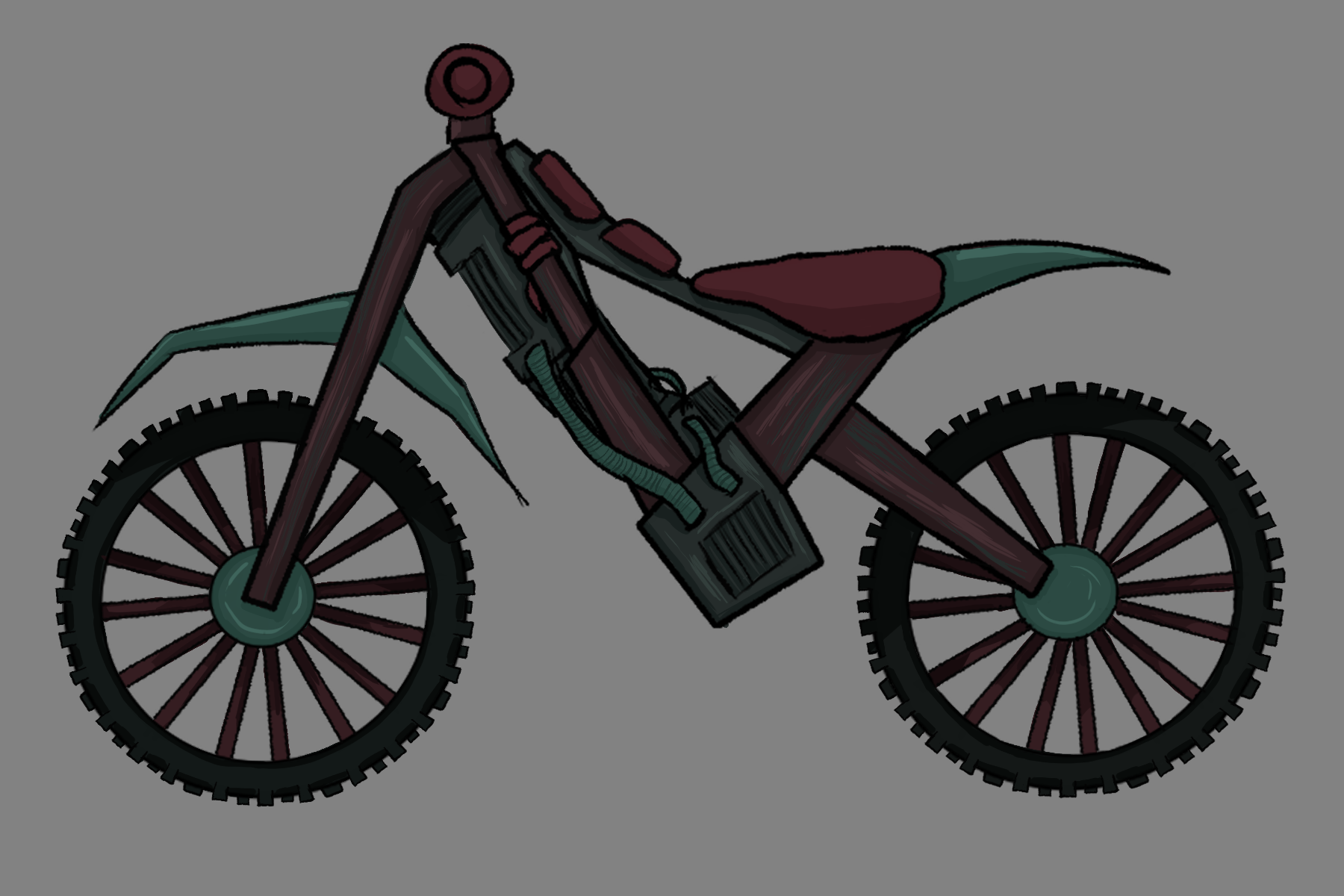 In-Organic Vehicle Design Concept Art - an Original Personalized Vehicle for a Savannah College of Art and Design Class. Inspired by Apex Legends.