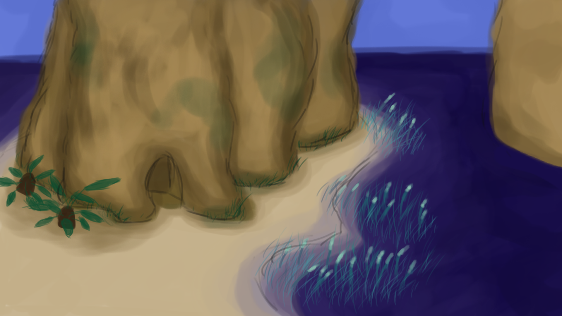 Concept Art Sketch of the Anari Envrionment