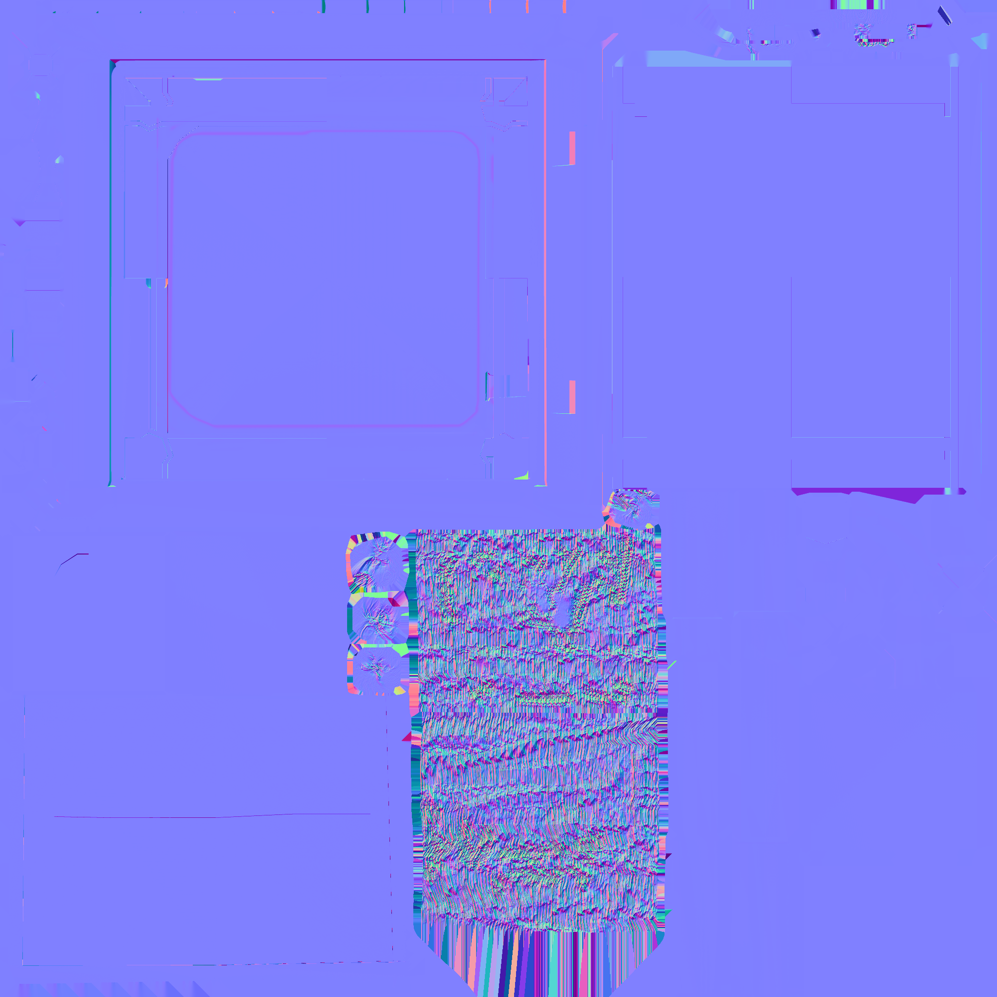 UV Normal Map of the Furnace Featured in the Cabin Getaway Environment Project