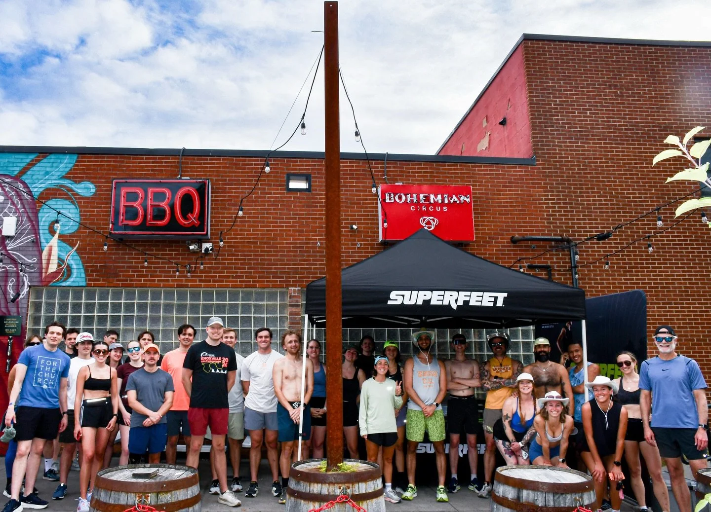 MONDAY NIGHT X SUPERFEET ⚡️

Miles with friends hit different when there&rsquo;s giveaways and cold beers waiting at the end 🍻 Huge thank you to our friends at @superfeet for bringing the party!! 

Join us every Monday Night at Barrelhouse at 6:30pm