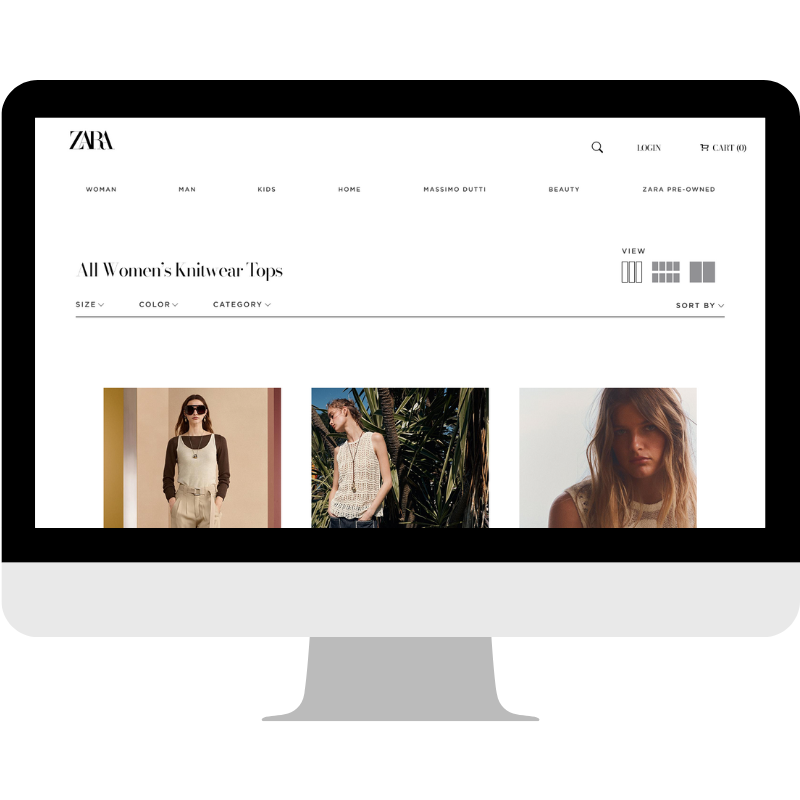 Zar Website Zara Website Redesign — Atley Egbert