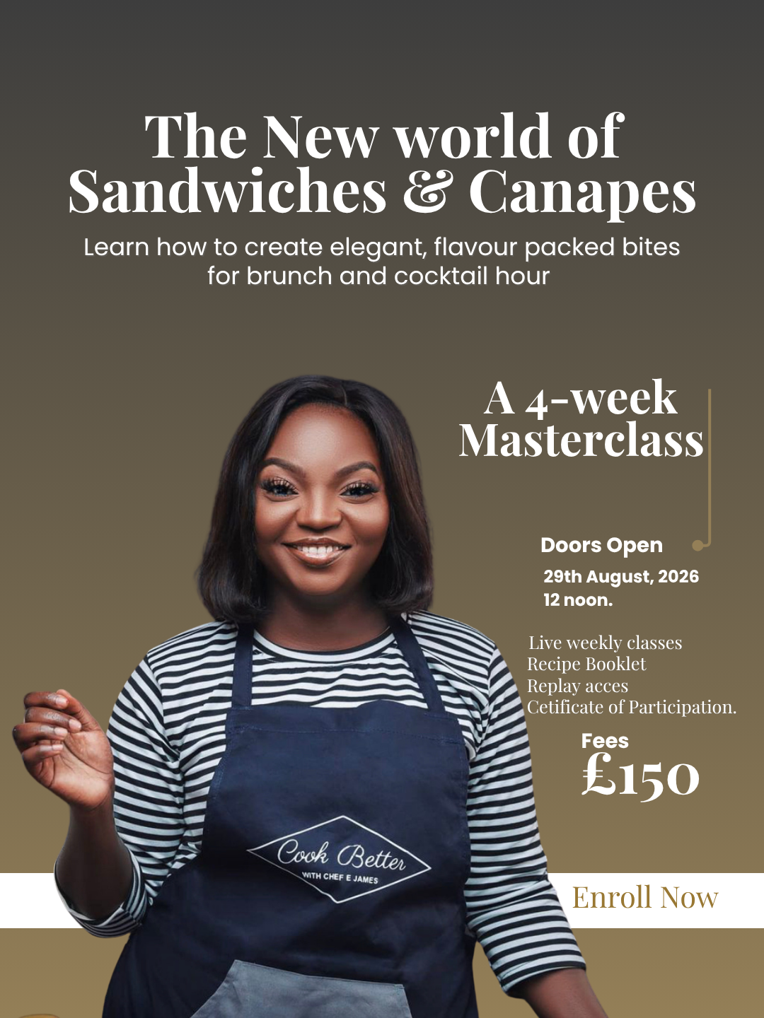 The new world of Sandwiches &  Canapés -Masterclass
