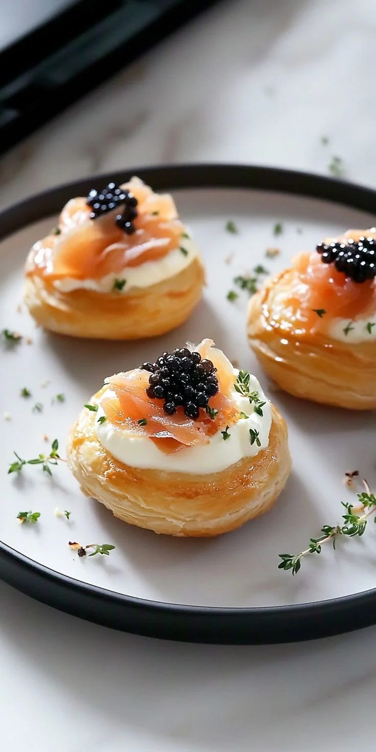 Gougeres With Smoked Salmon, Caviar, And Prosciutto Recipe.jpeg