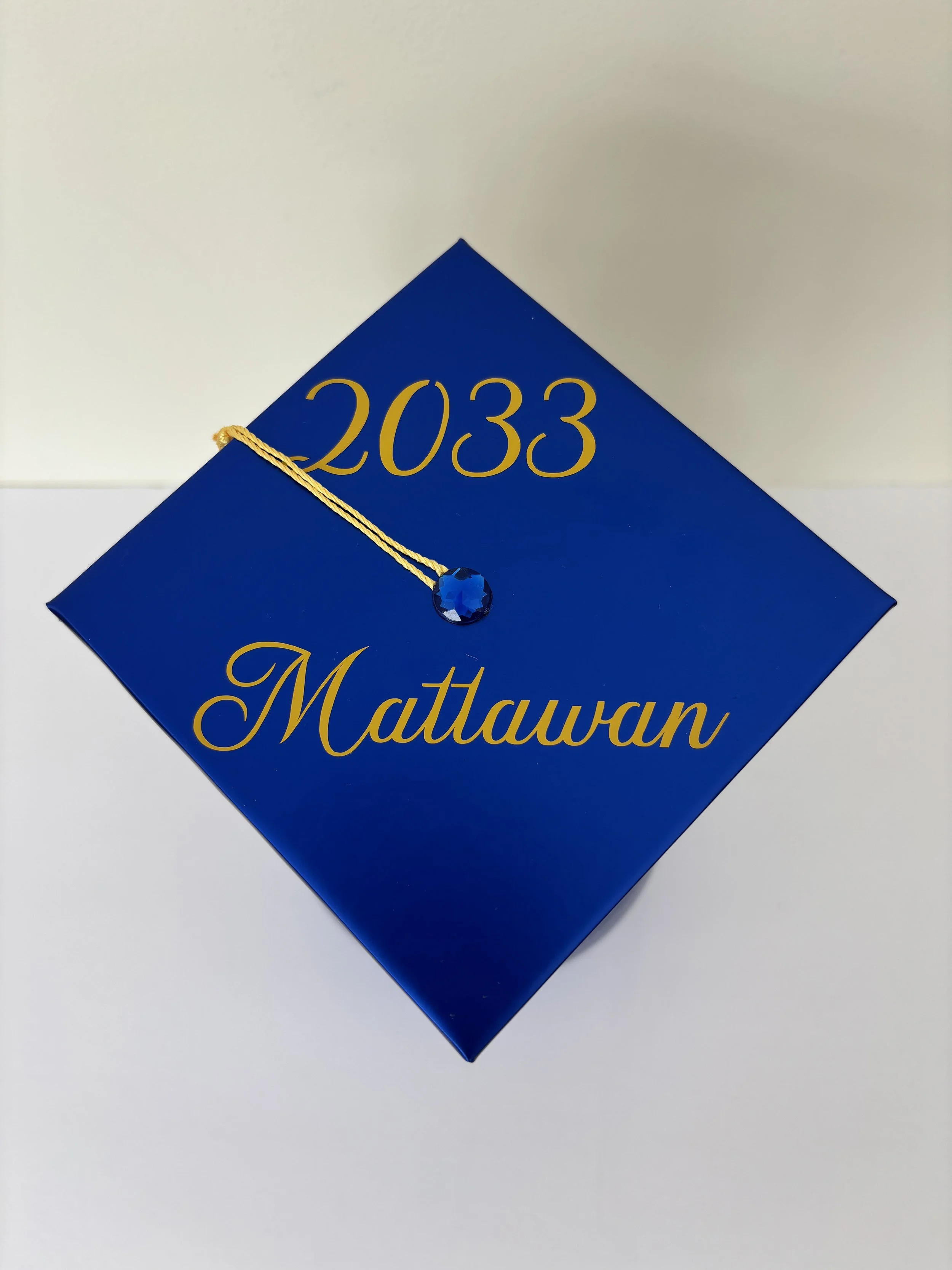 Mortar Board with Cursive Script Font.JPG