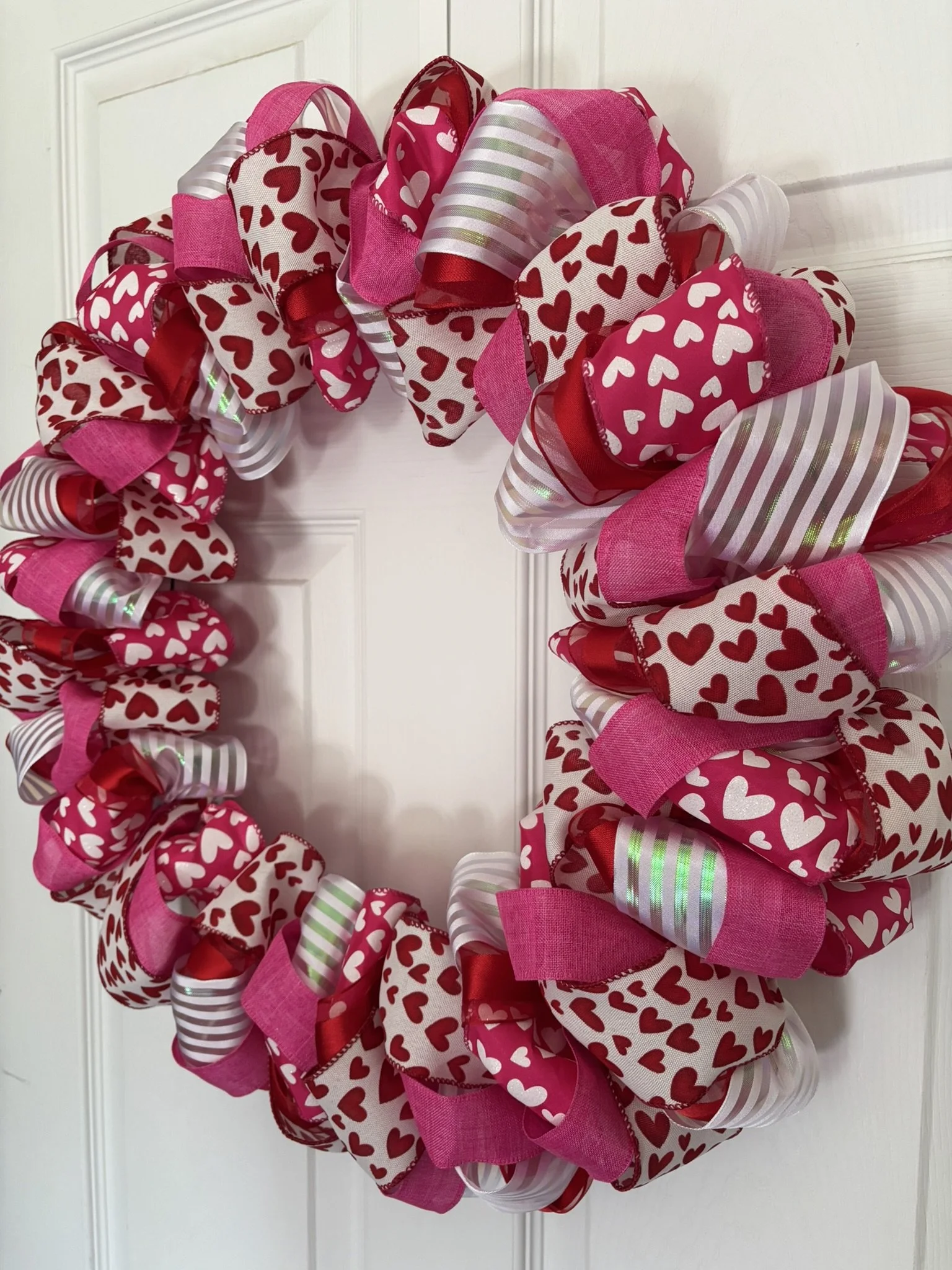 Valentines Day Ribbon Wreath Right Side.JPEG
