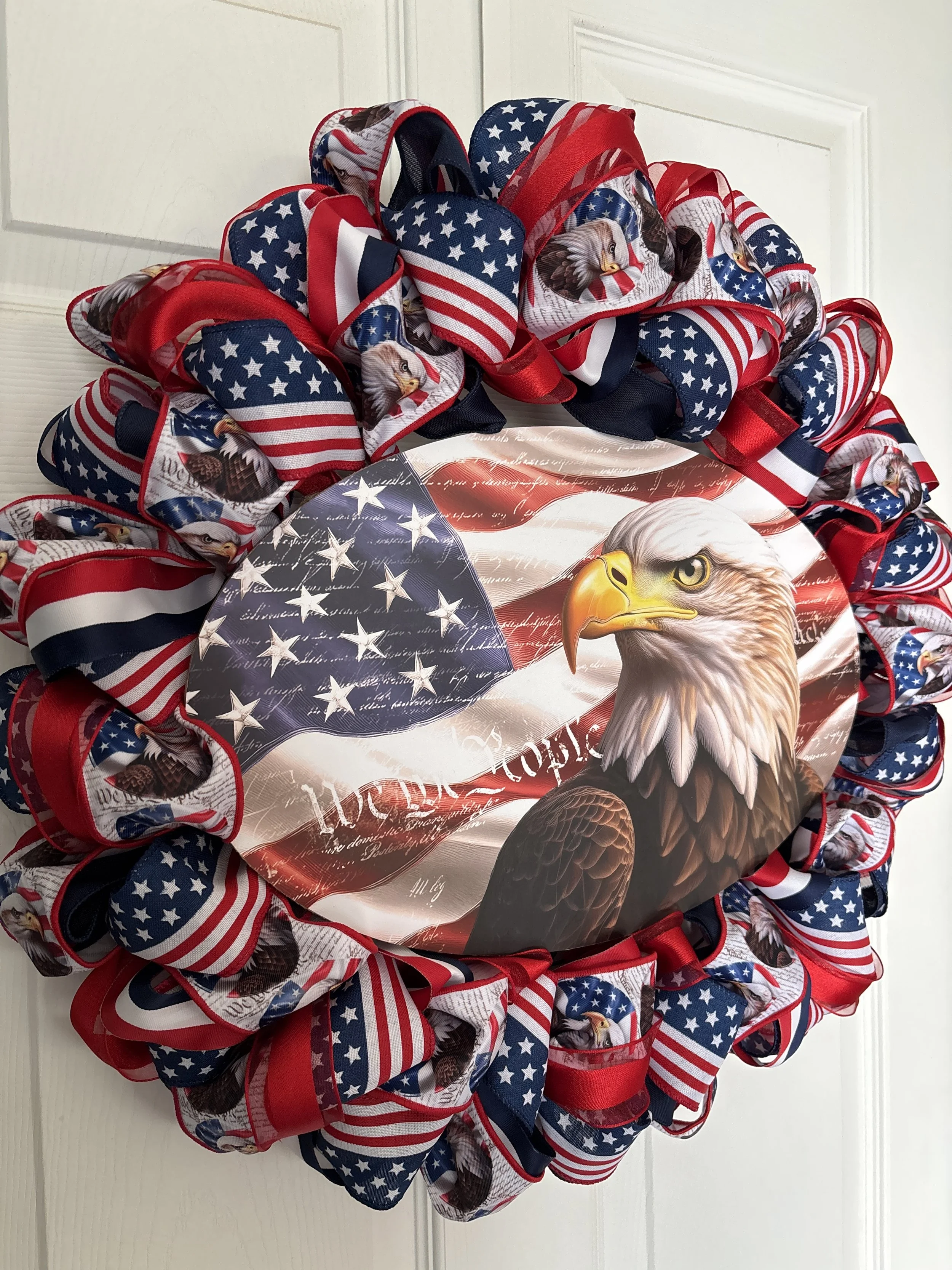 We the People Bald Eagle Patriotic Wreath Left Side.JPG