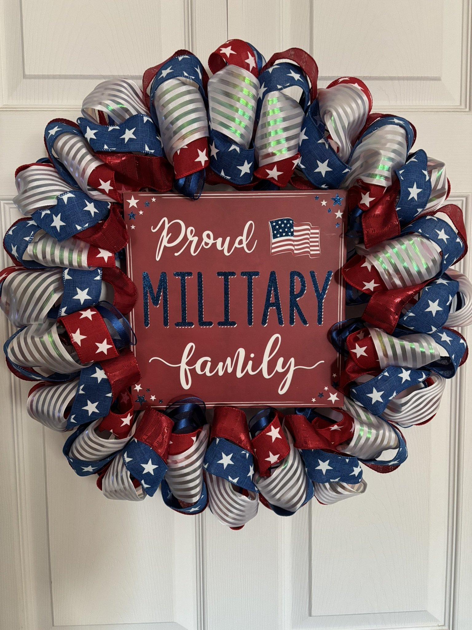 Proud Military Family Ribbon Wreath