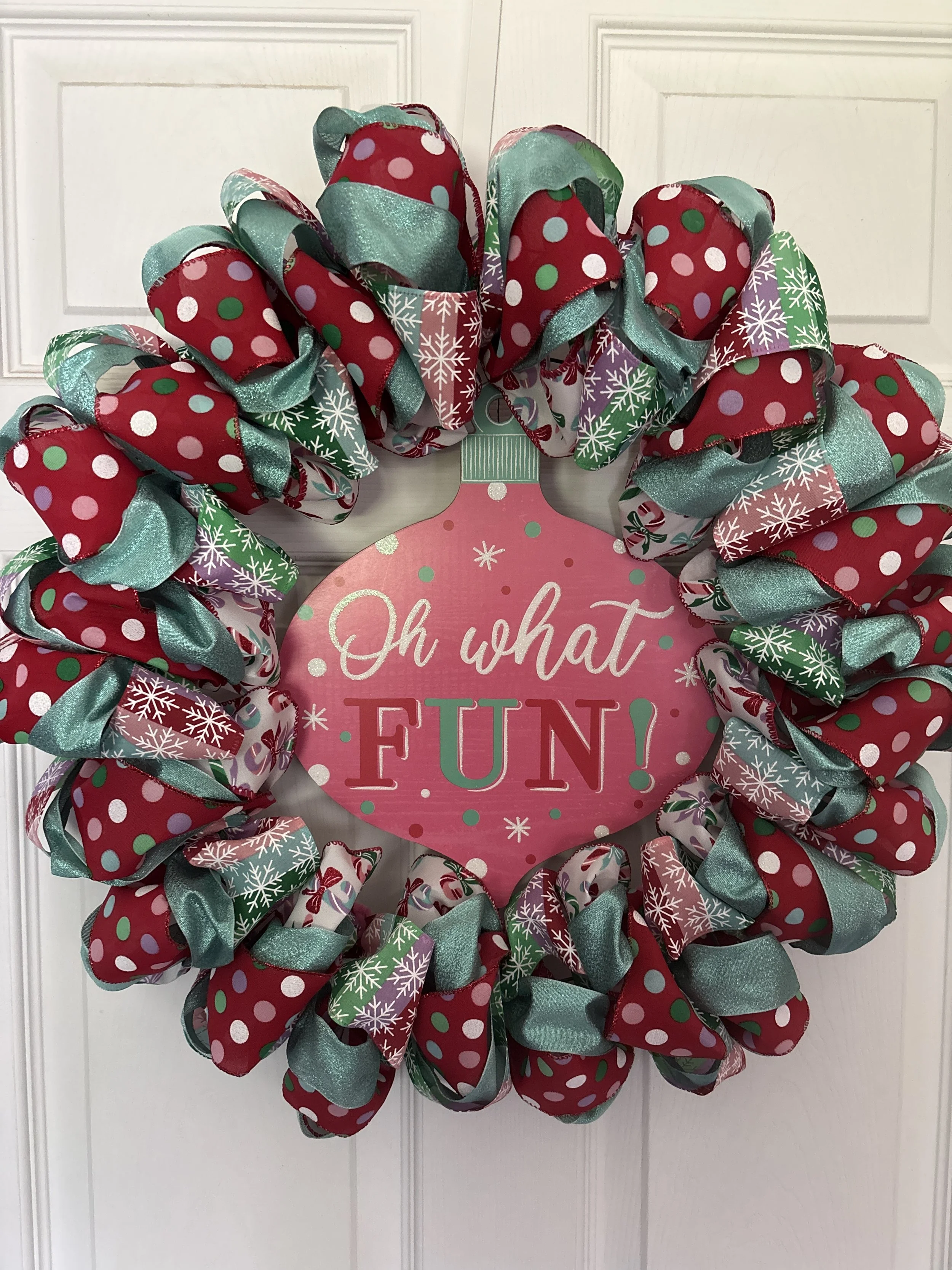 Oh What Fun Festive Christmas Wreath