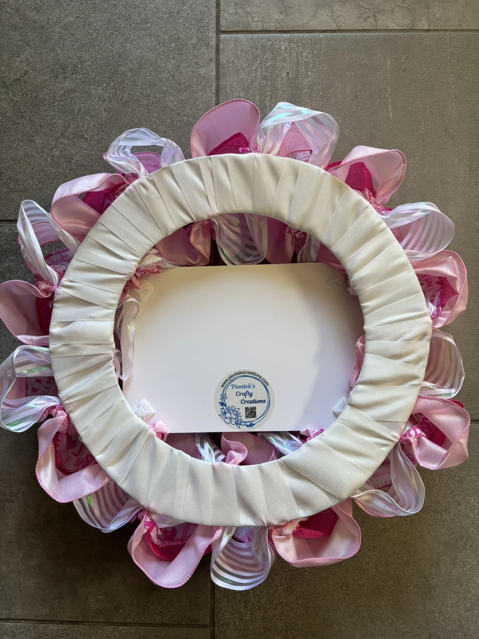 I'm A Survivor Breast Cancer Ribbon Wreath Back.JPEG