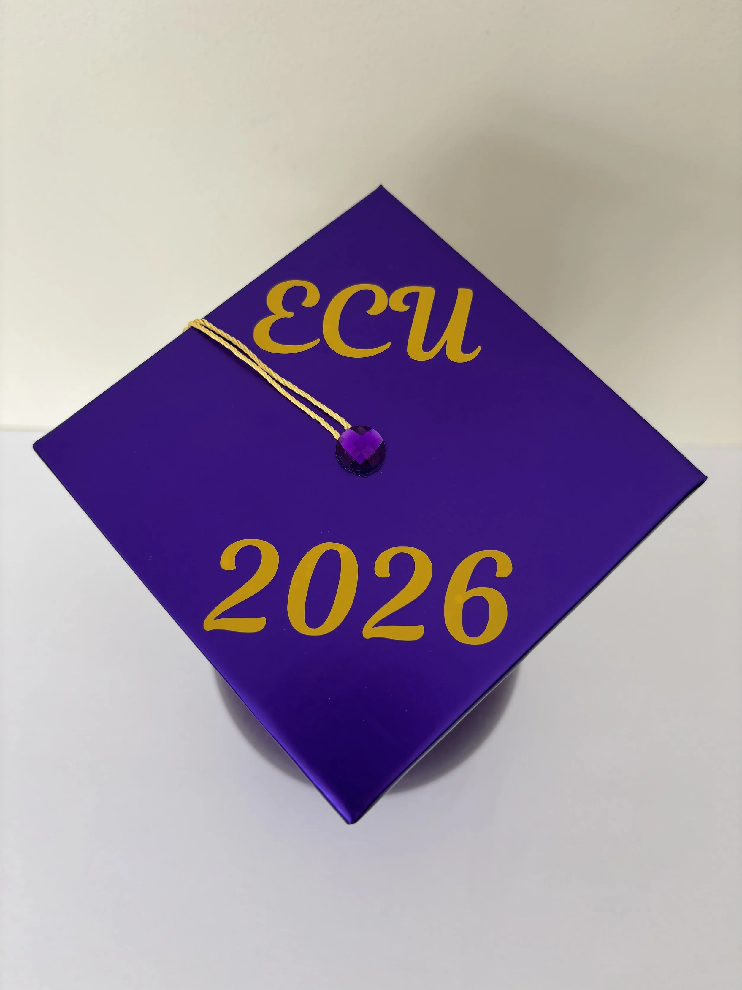 Mortar Board with Cursive Script School Initials.JPG