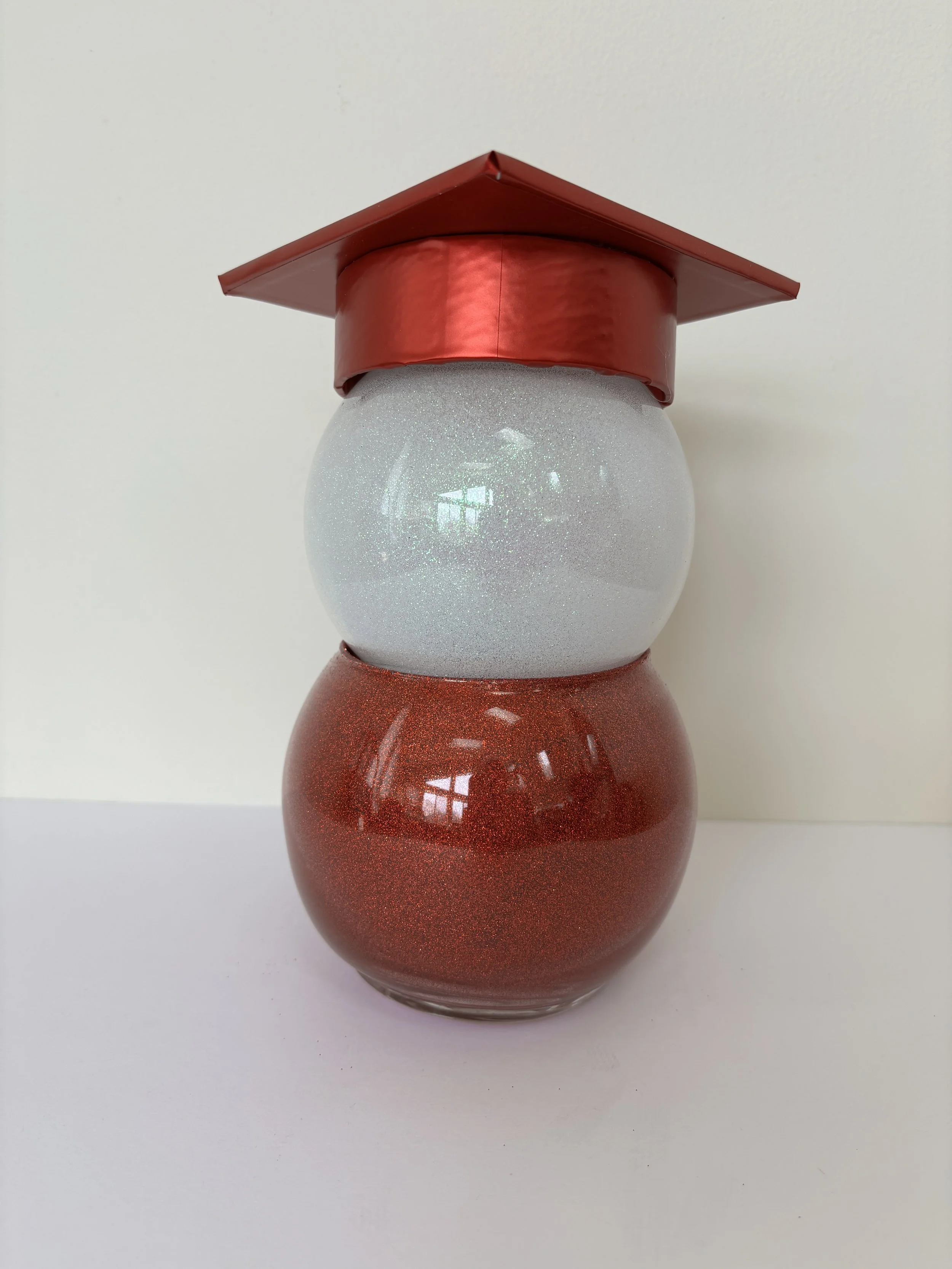 Custom Graduate Glitter Figurine (Red Bottom & Cap)