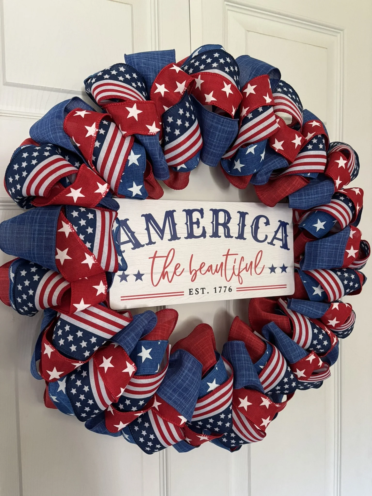 America the Beautiful Ribbon Wreath Left Side.JPEG