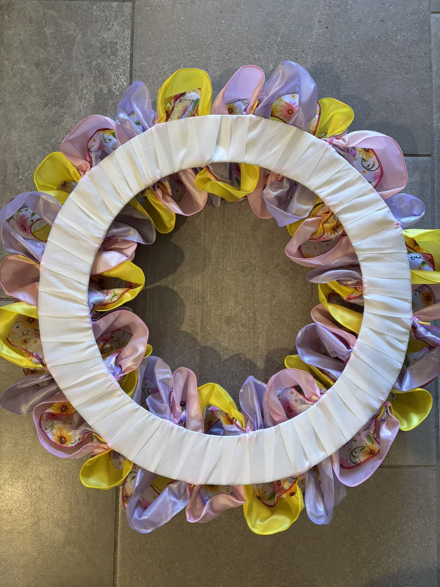 Spring Pink, Purple, and Yellow Floral Ribbon Wreath Back.JPEG