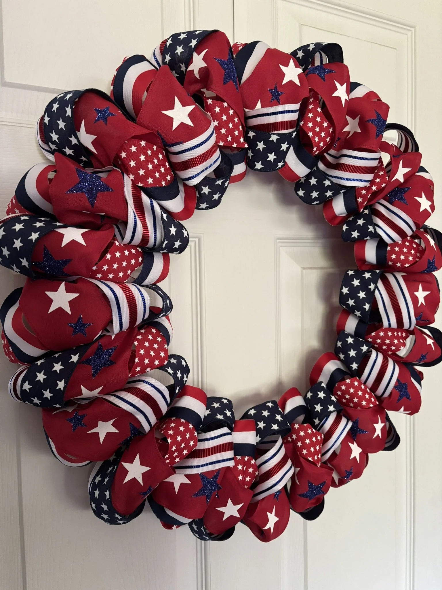 Stars and Stripes Ribbon Wreath Left Side.JPEG