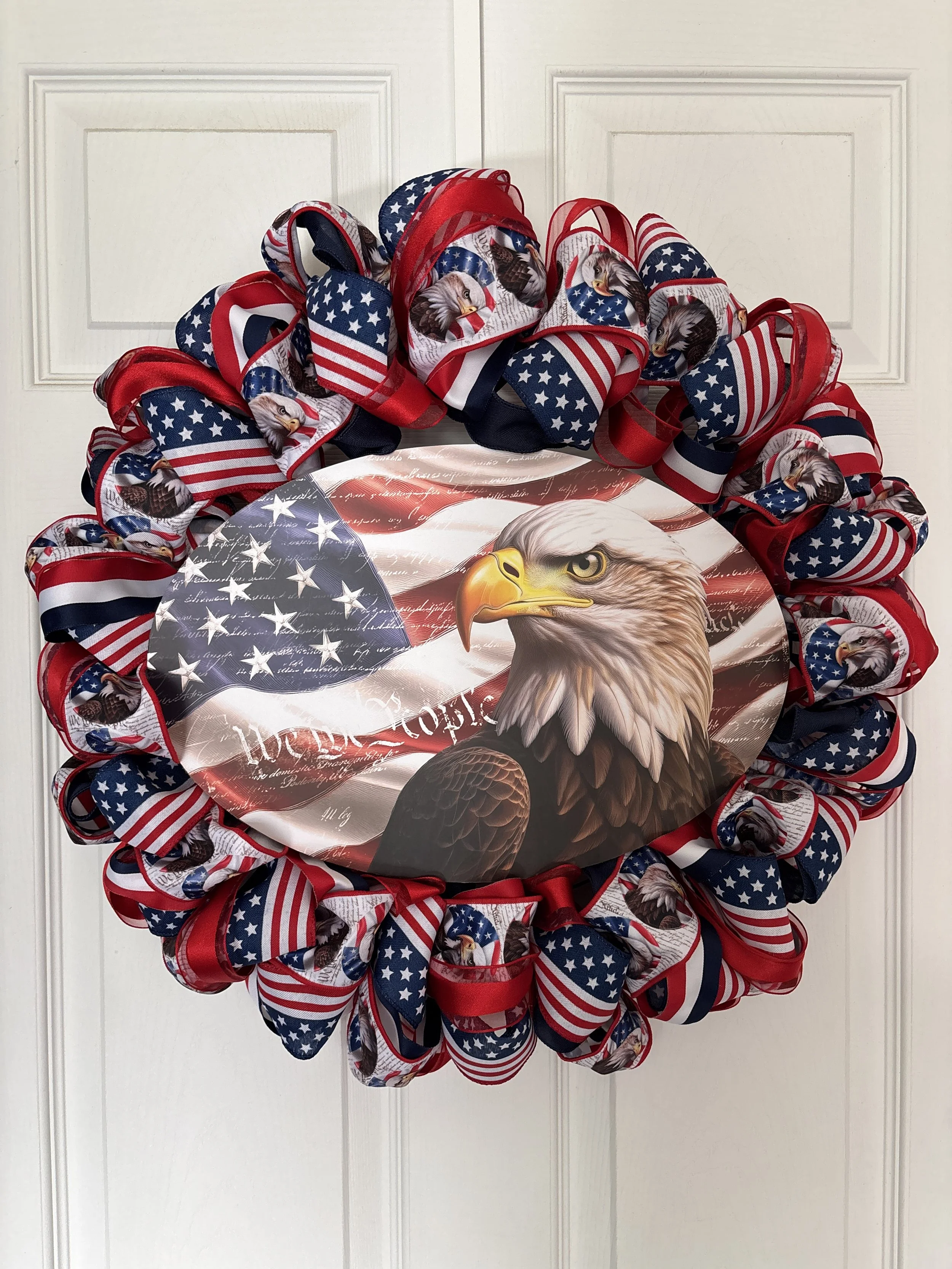 We the People Bald Eagle Patriotic Wreath Front.JPG