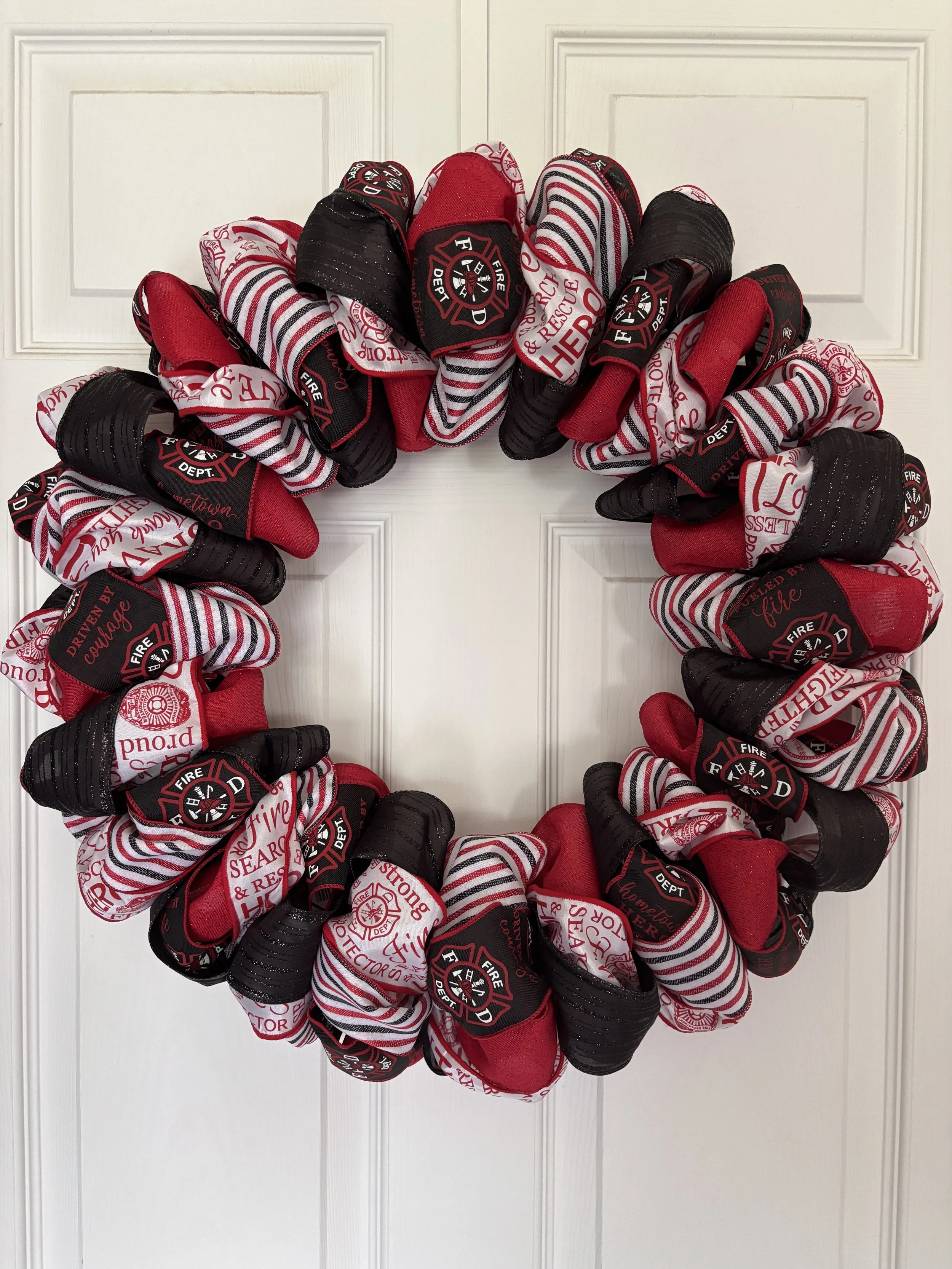 Firefighter Appreciation Ribbon Wreath