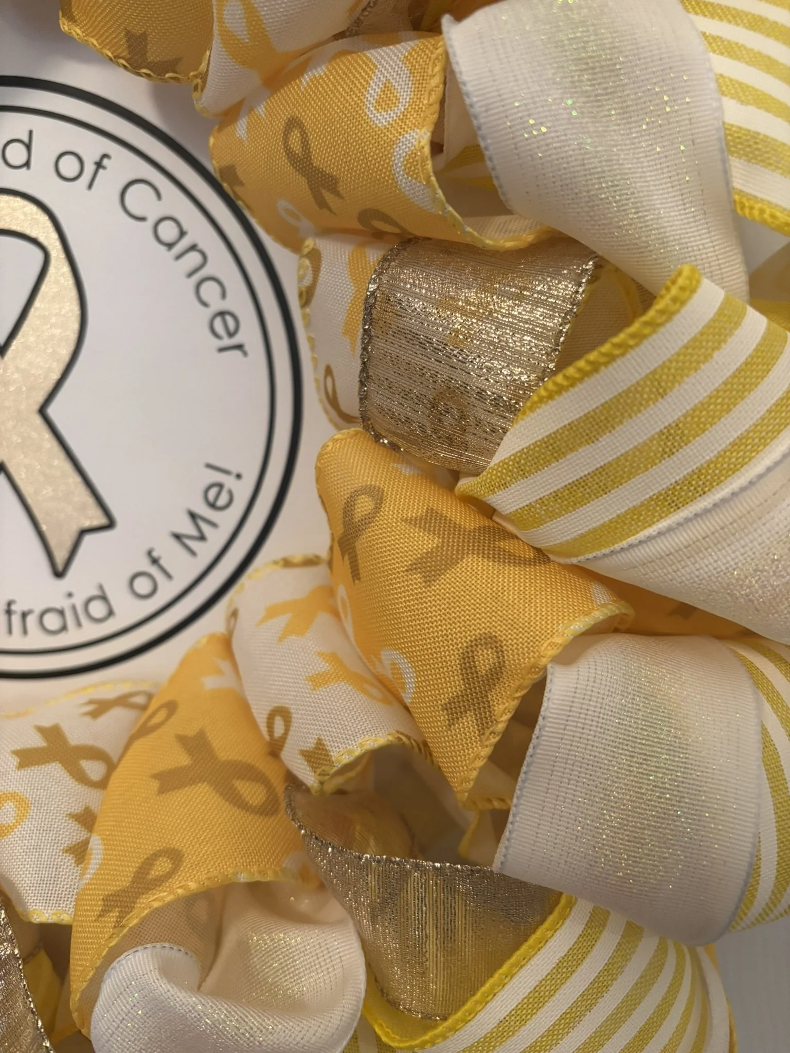 Cancer is Afraid of Me Ribbon Wreath Zoom View.JPEG