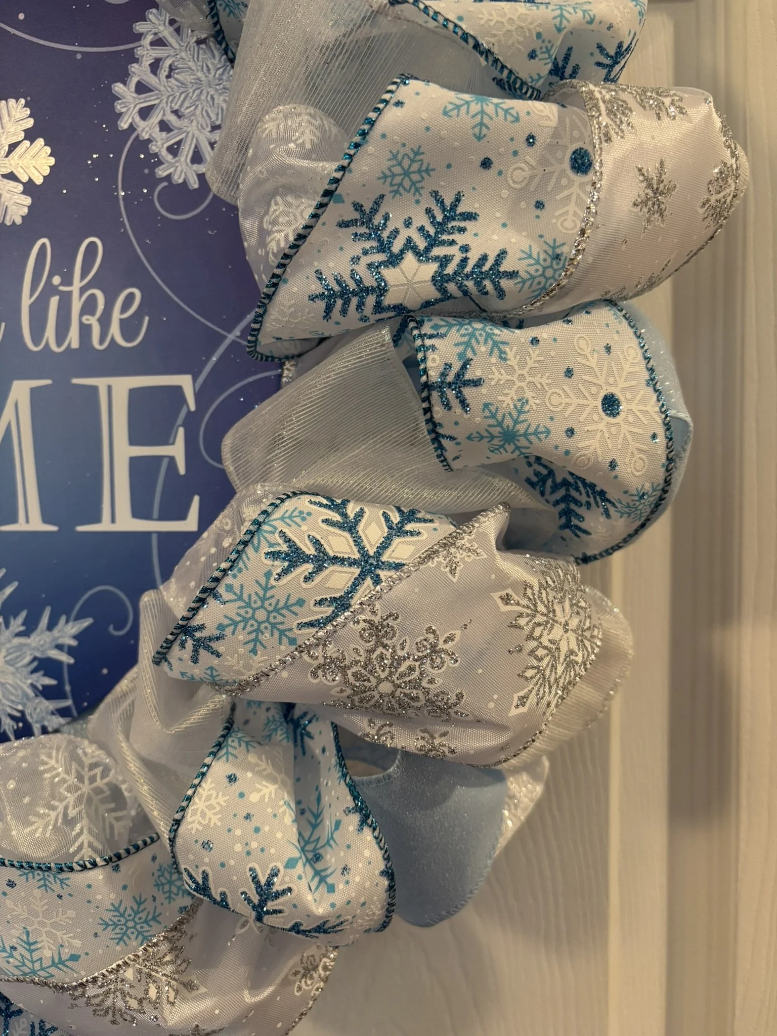 Snow Place Like Home Ribbon Wreath Zoom View.JPEG