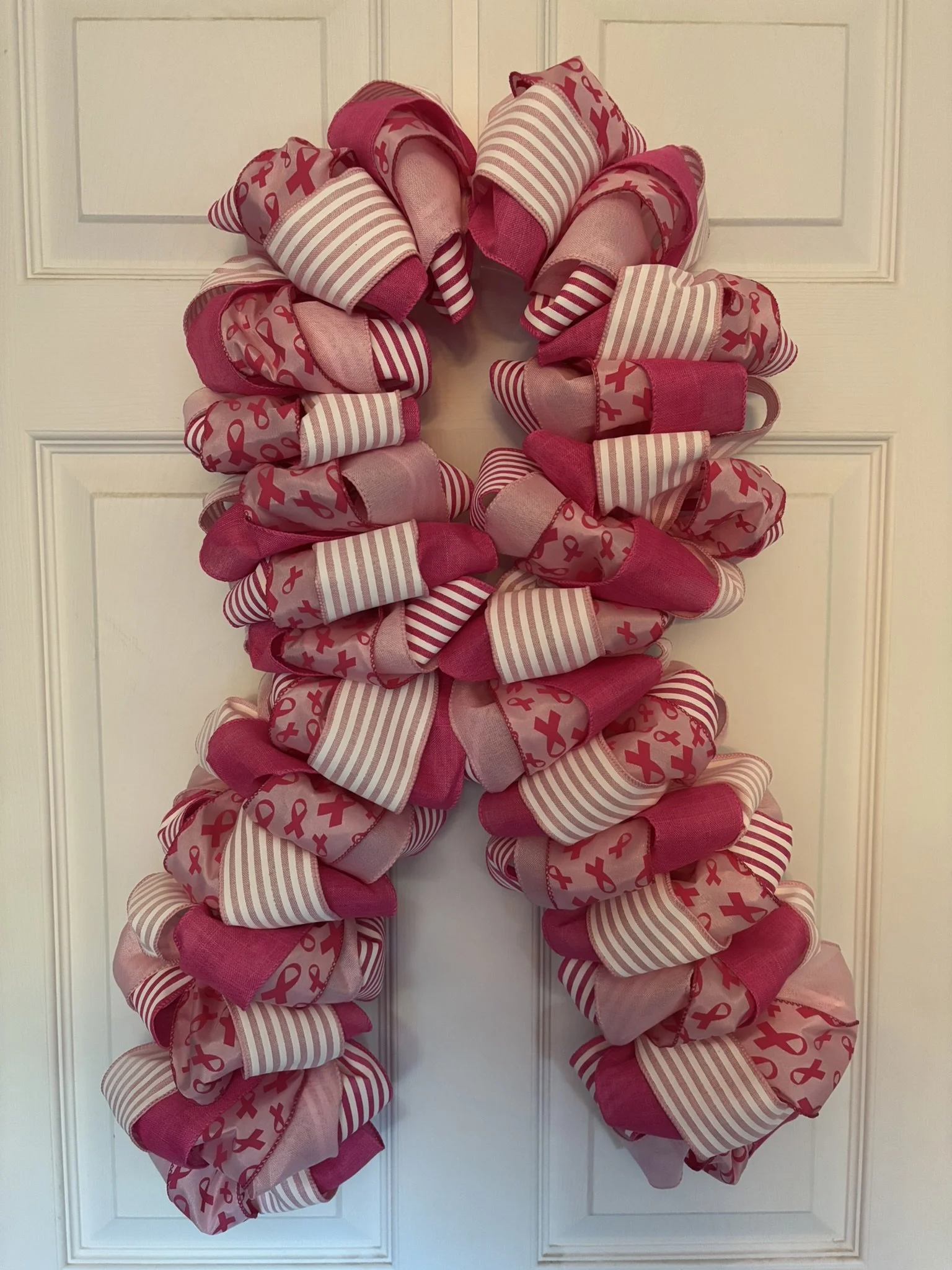 Breast Cancer Ribbon Shaped Wreath Front.JPEG