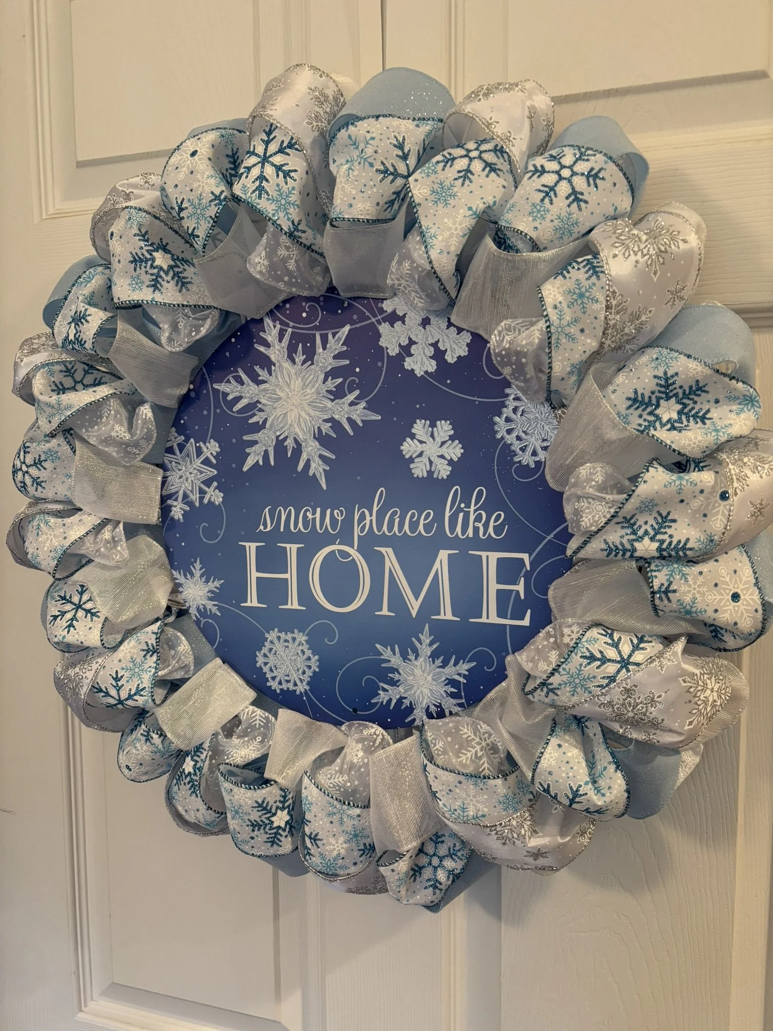 Snow Place Like Home Ribbon Wreath Right Side.JPEG