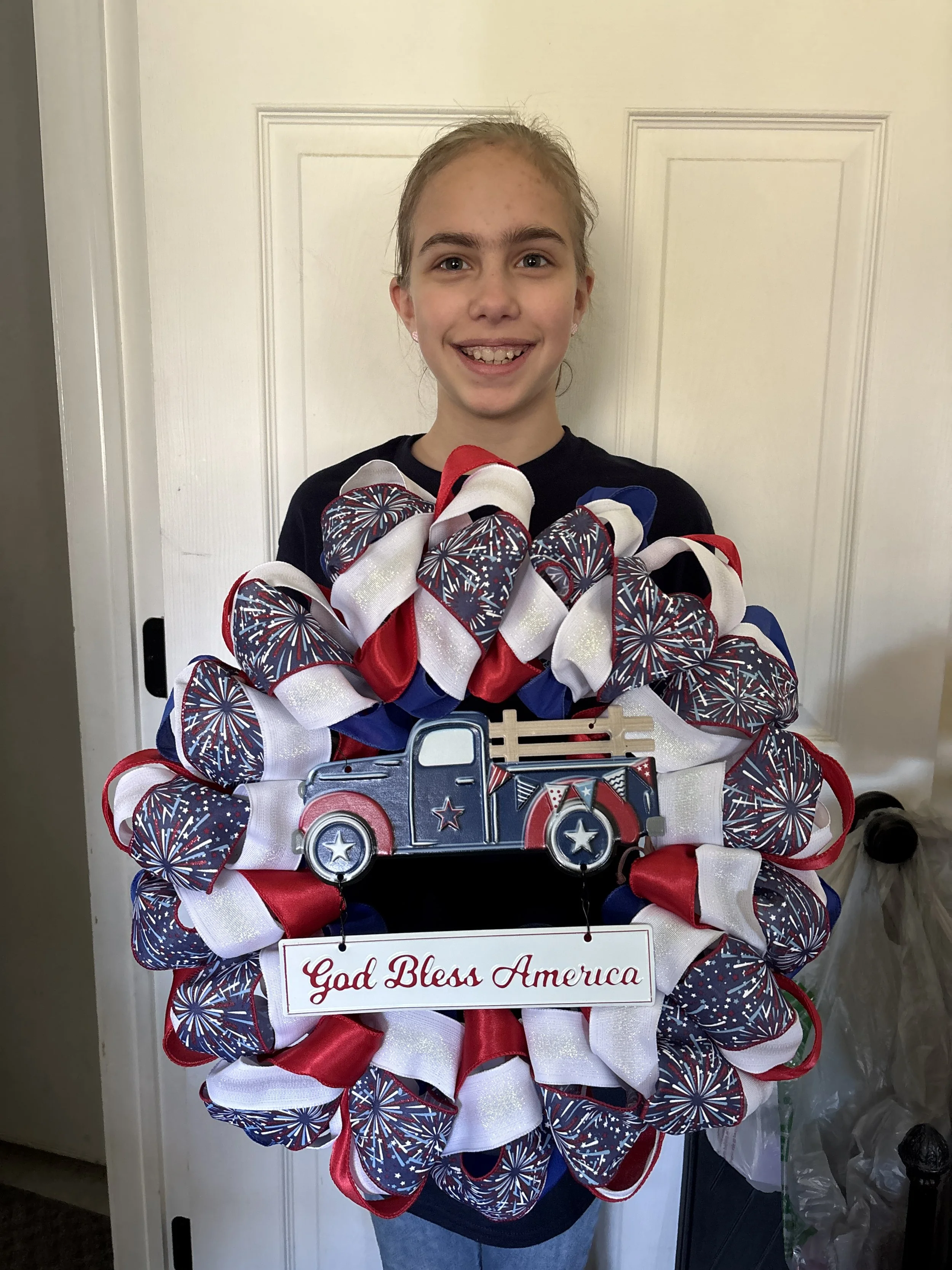 God Bless America Blue Truck and Fireworks Brianna.JPG