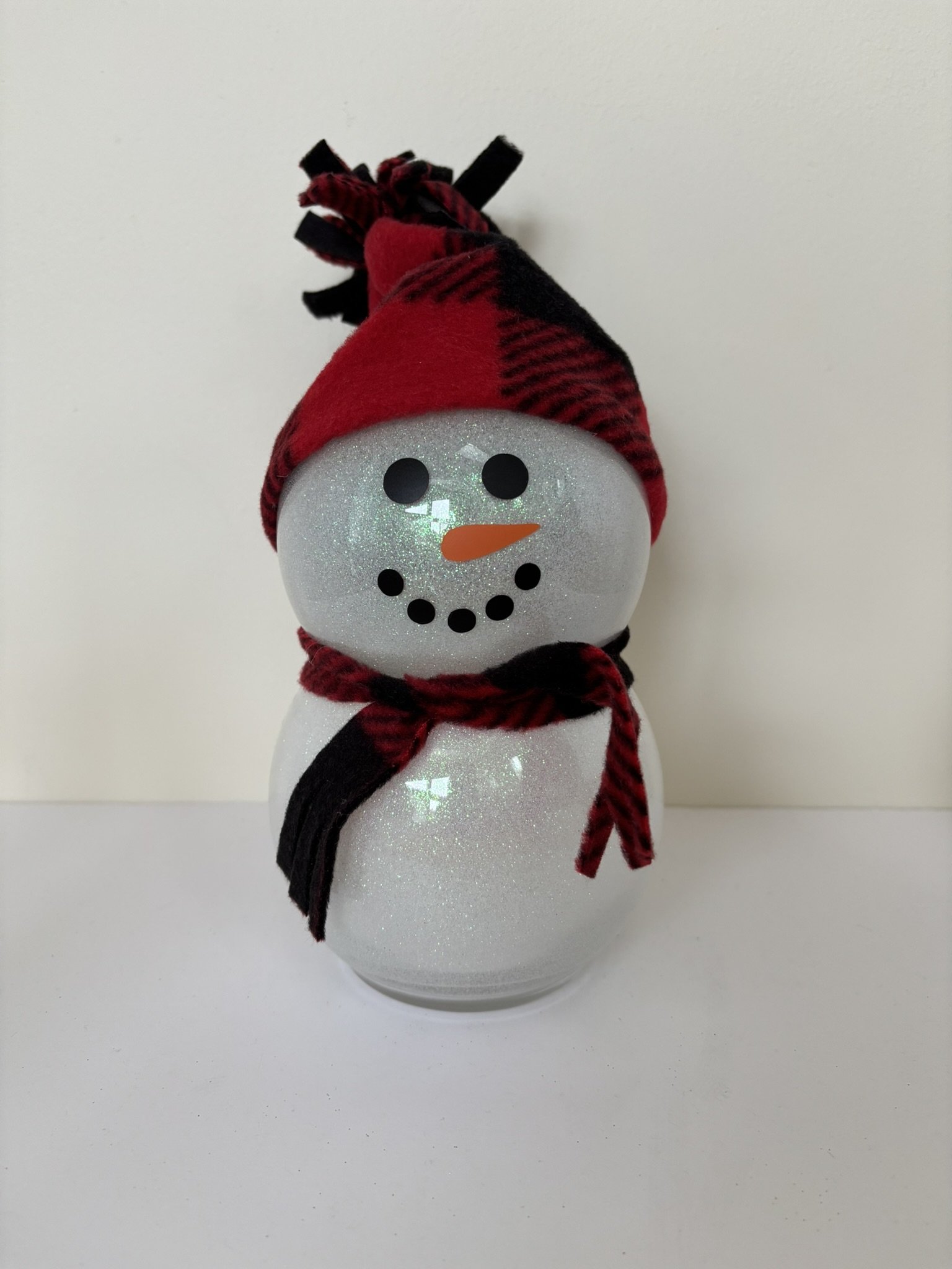 Snowman with Red and Black Buffalo Plaid Hat Front.JPEG