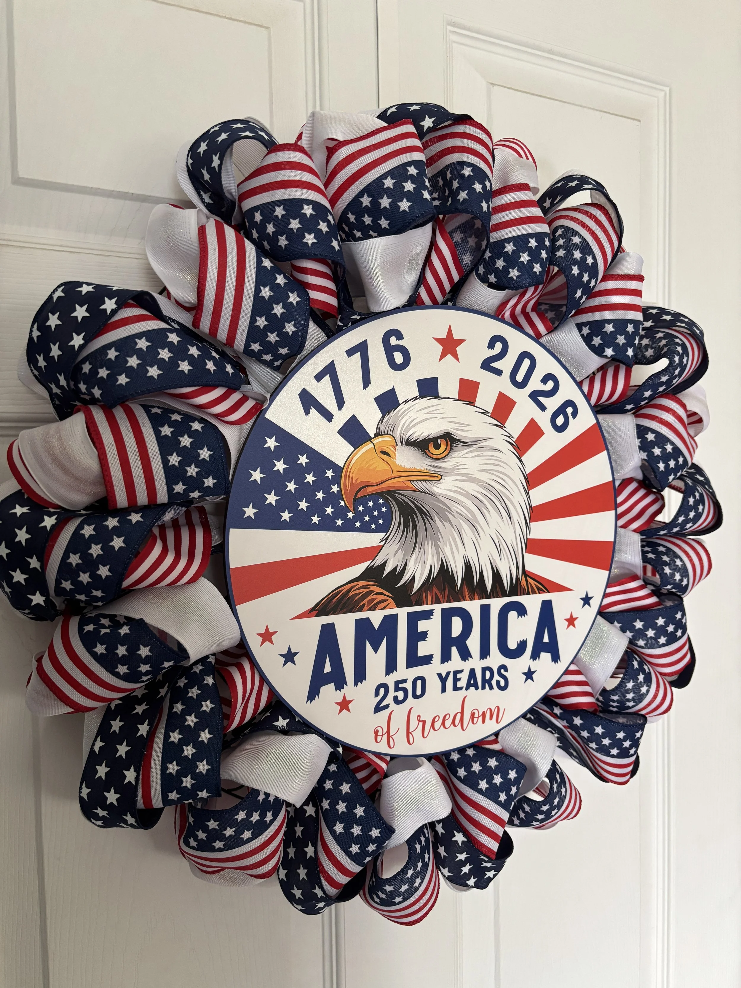 America 250 Years of Freedom Wreath Left Side.JPG