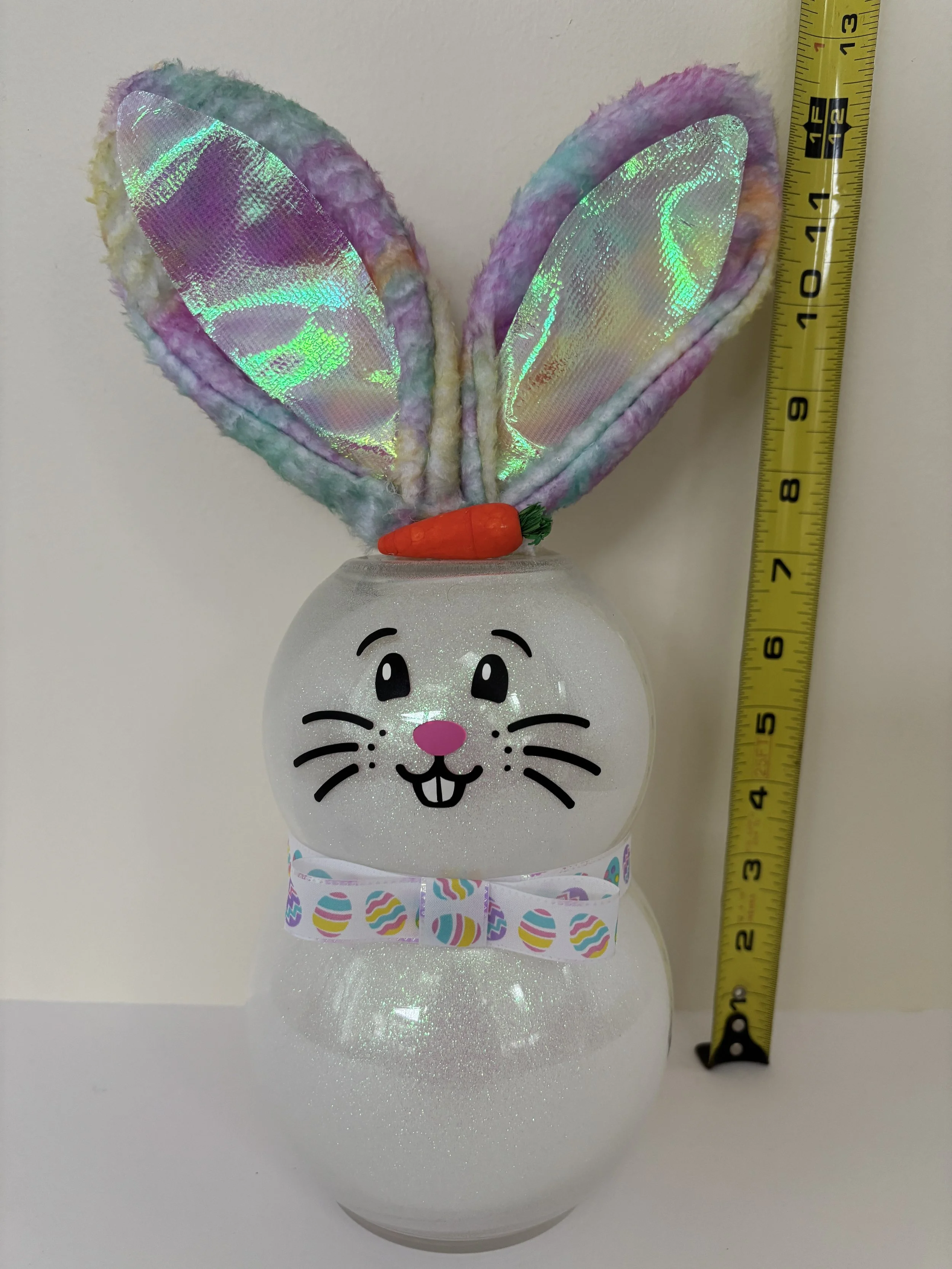 Easter Bunny Rainbow Ears Front with Ruler.JPG
