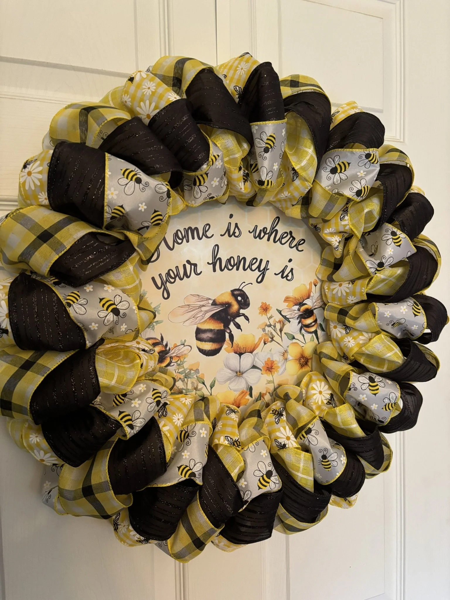 Honey Bee Ribbon Wreath Left Side.JPEG