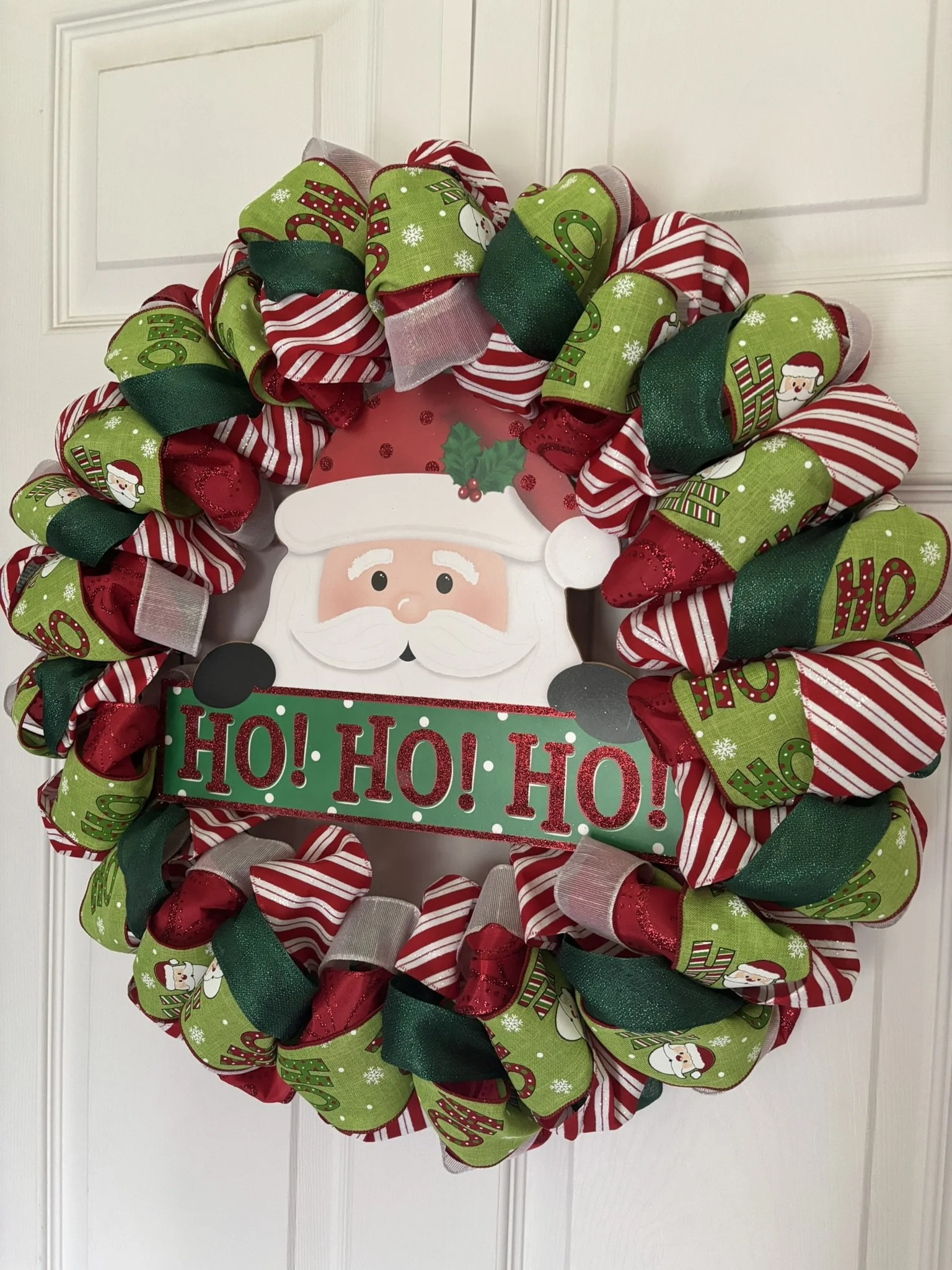 Ho Ho Ho Santa Ribbon Wreath Right Side.JPEG