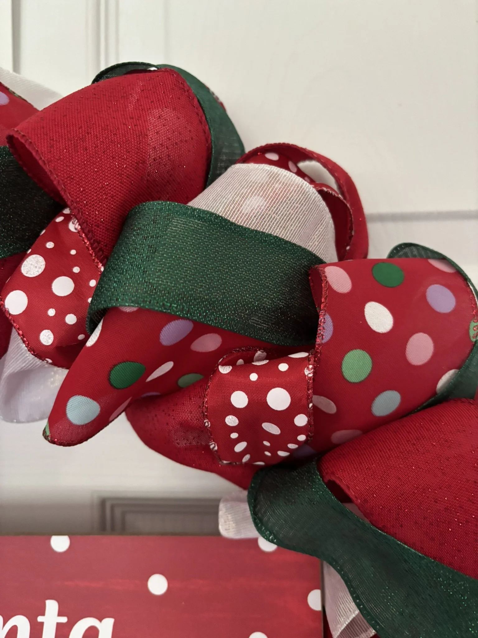 Dear Santa...I Can Explain Ribbon Wreath Zoom View.JPEG