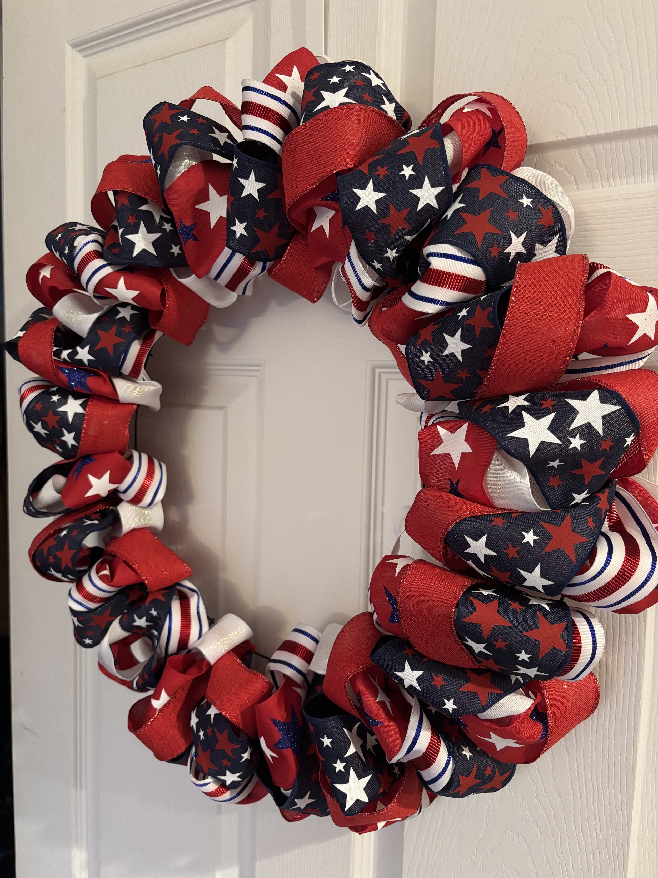 Sparkle Red White and Blue Ribbon Wreath Right.JPG