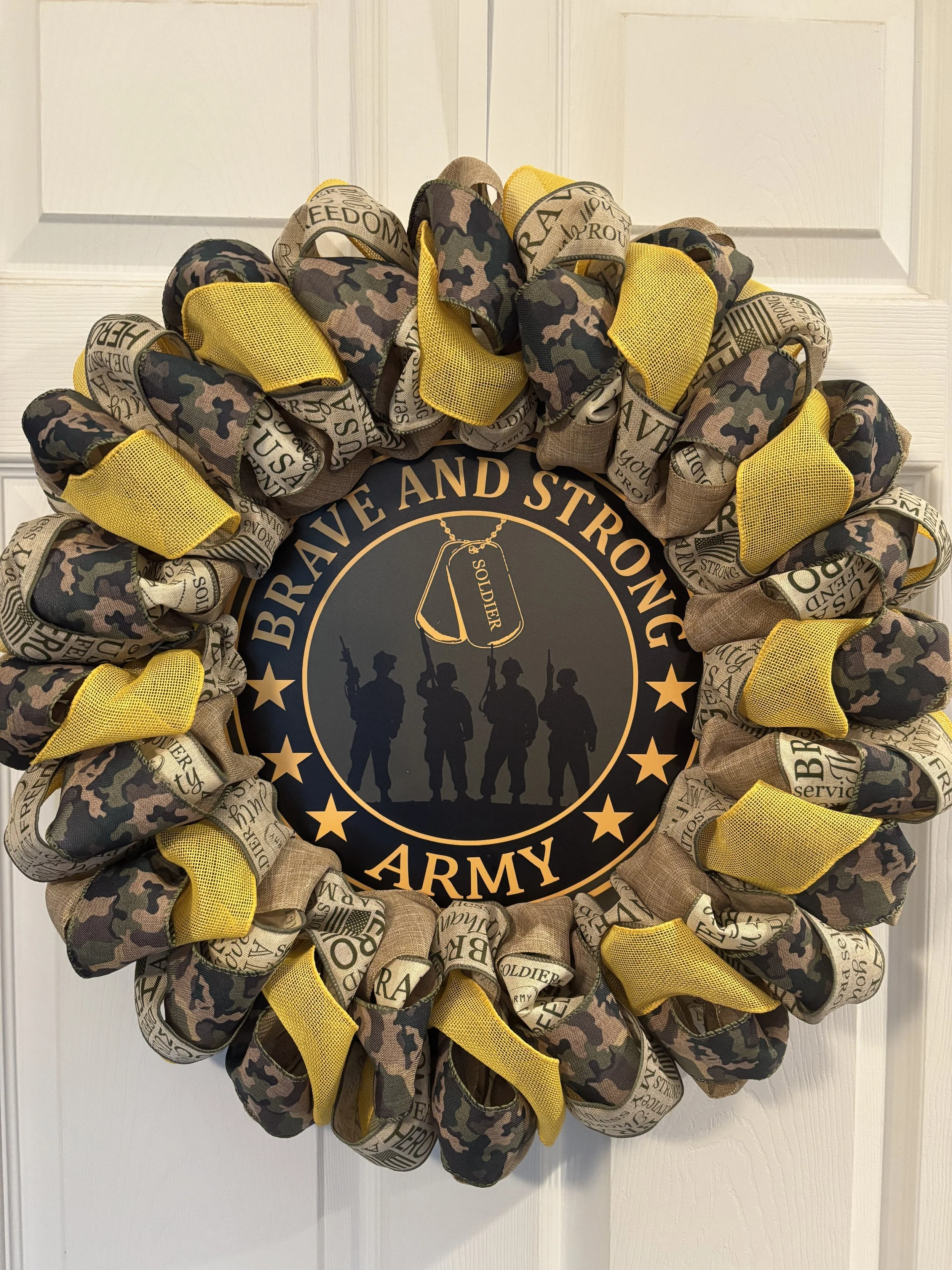 US Army Brave and Strong Wreath
