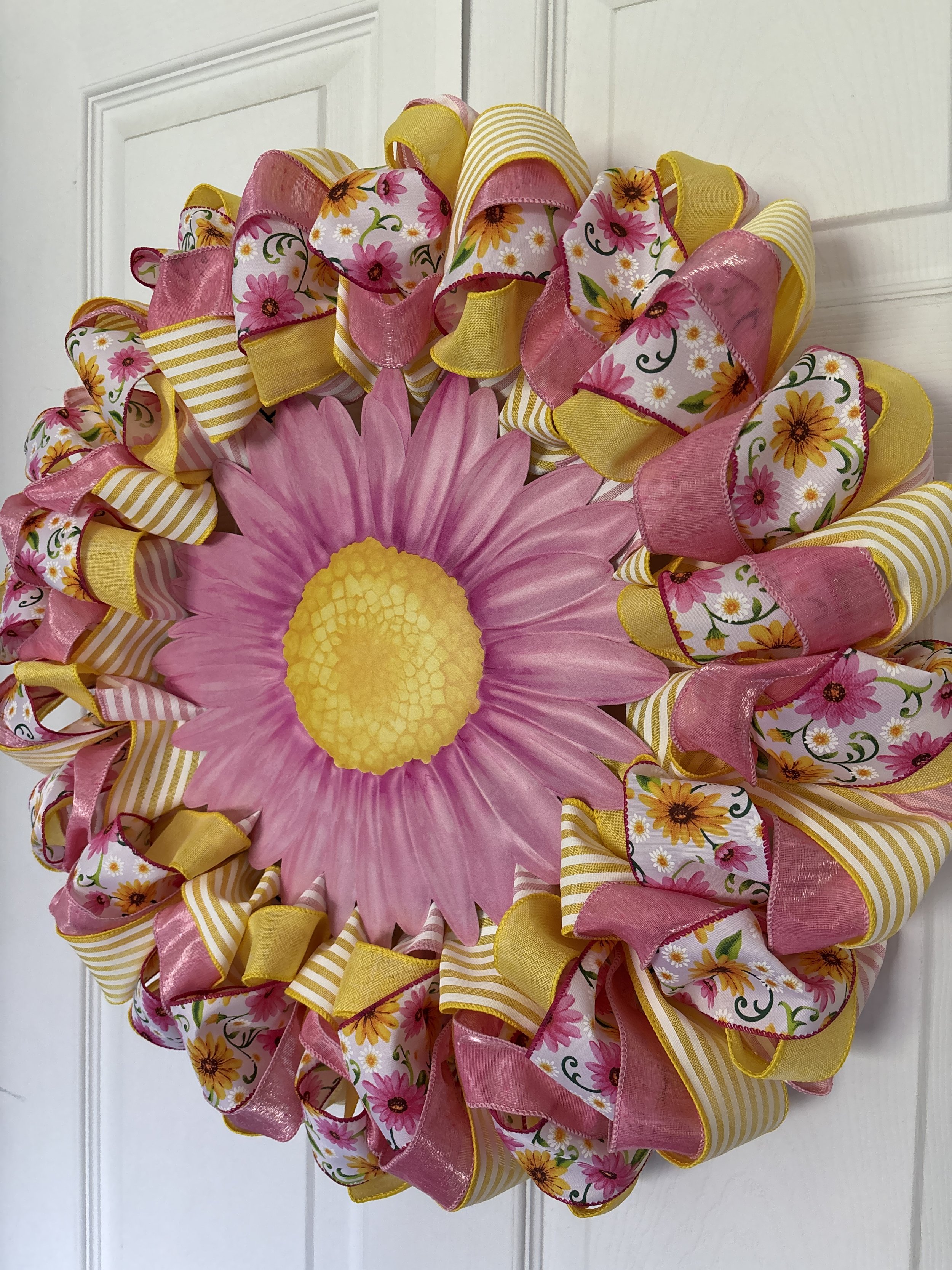 Pretty in Pink Floral Wreath Right Side.JPG