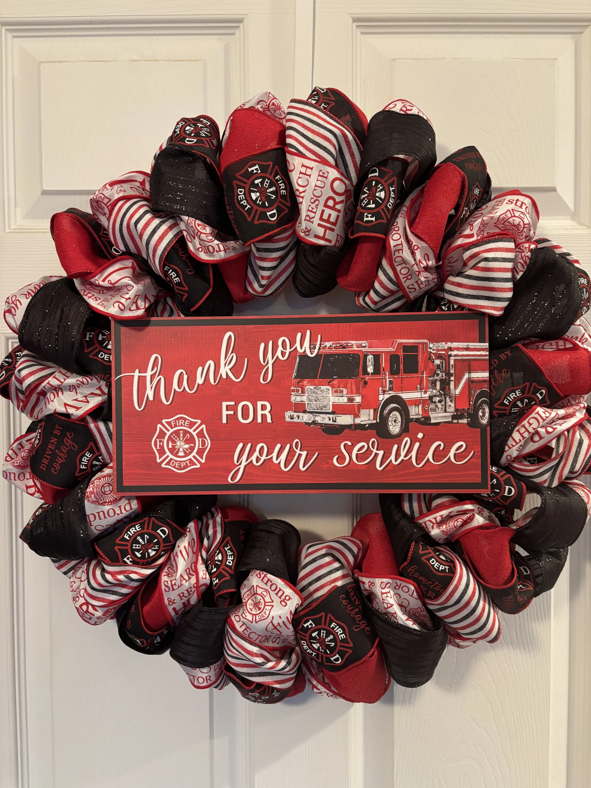 Firefighter Tribute Thank You Wreath