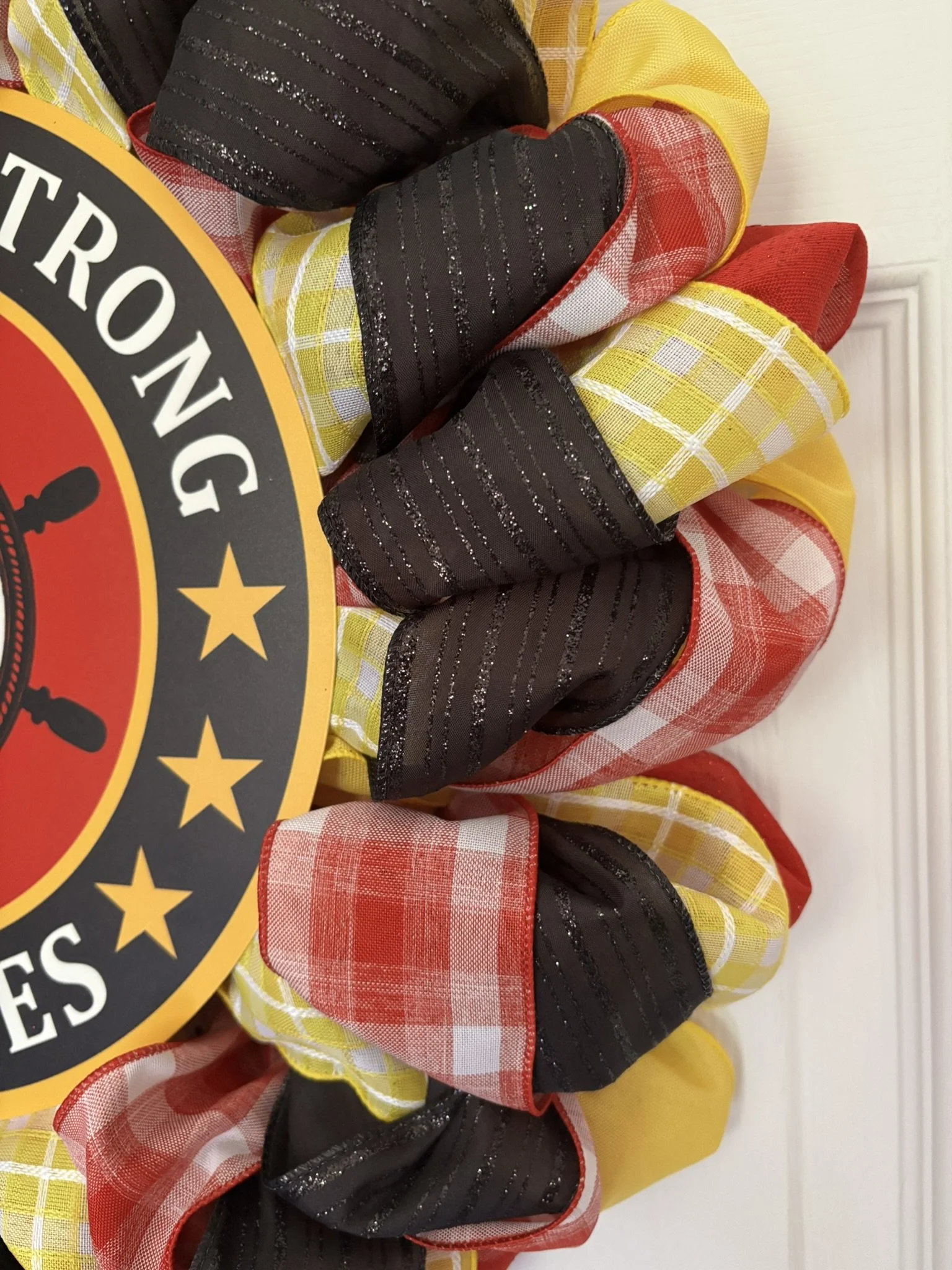 Proud and Strong US Marines Ribbon Wreath Zoom View.JPEG
