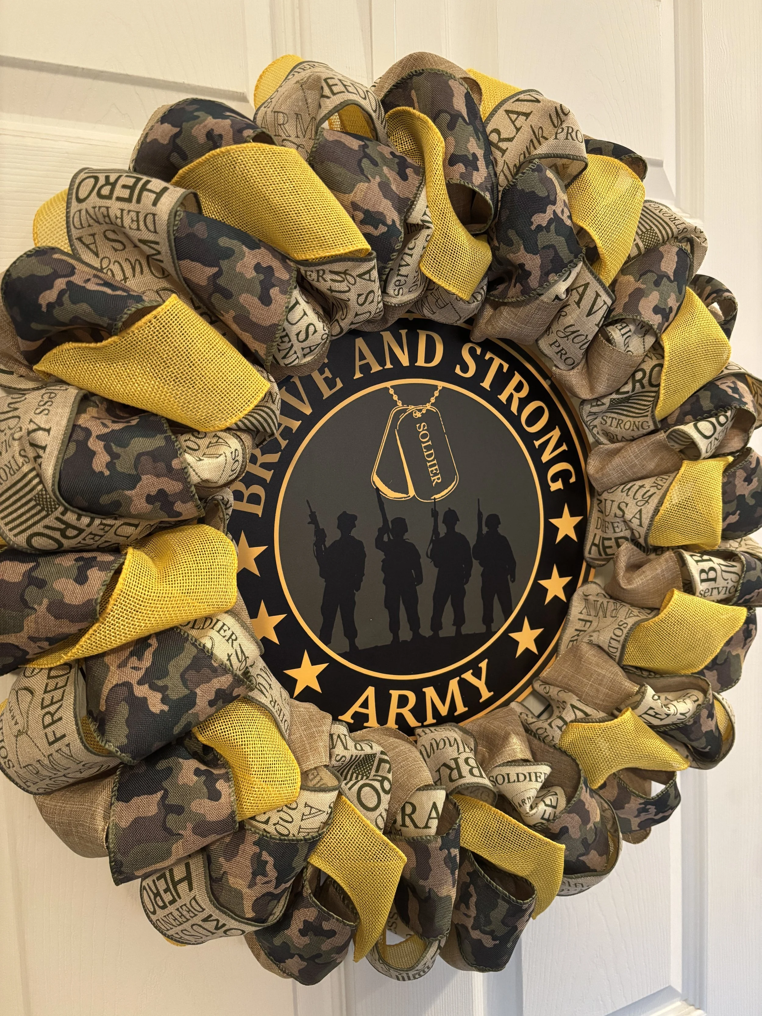 Brave and Stromg US Army Ribbon Wreath Left Side.JPG