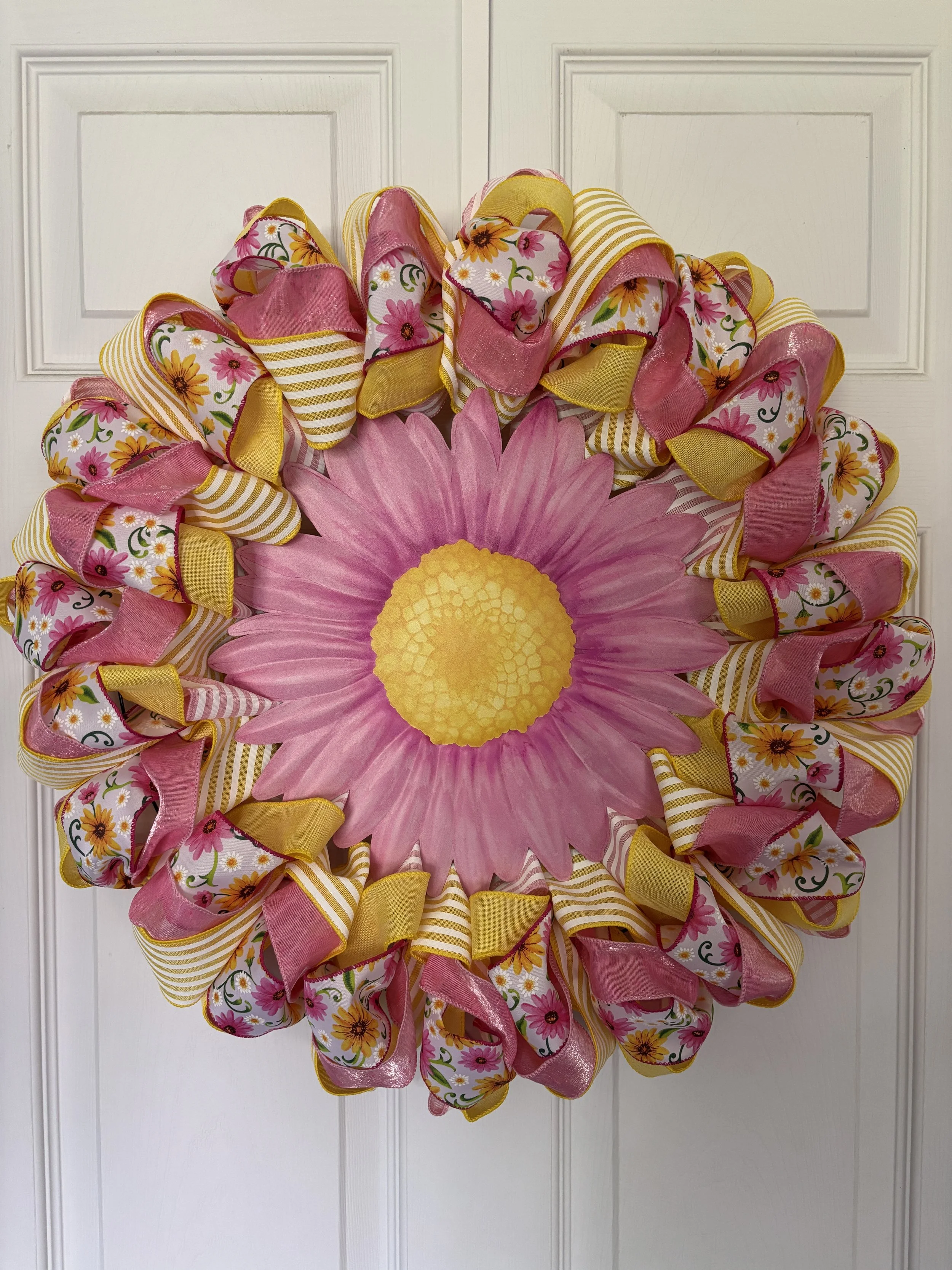 Pretty in Pink Floral Wreath Front.JPG