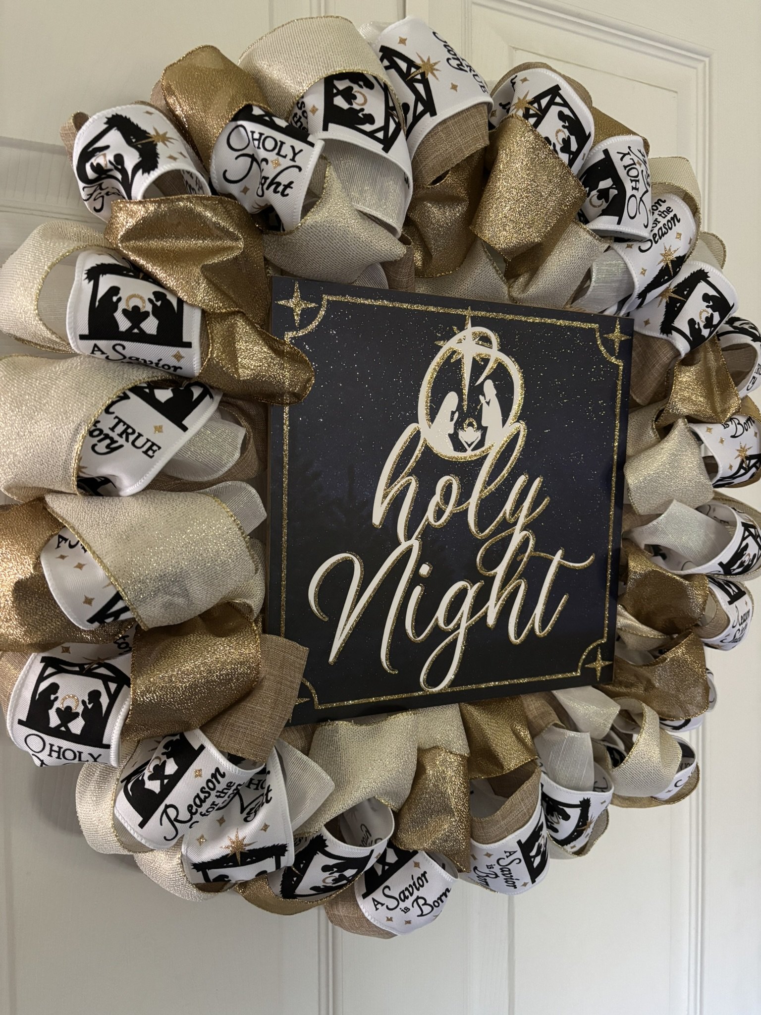 O Holy Night Ribbon Wreath Left Side.JPEG