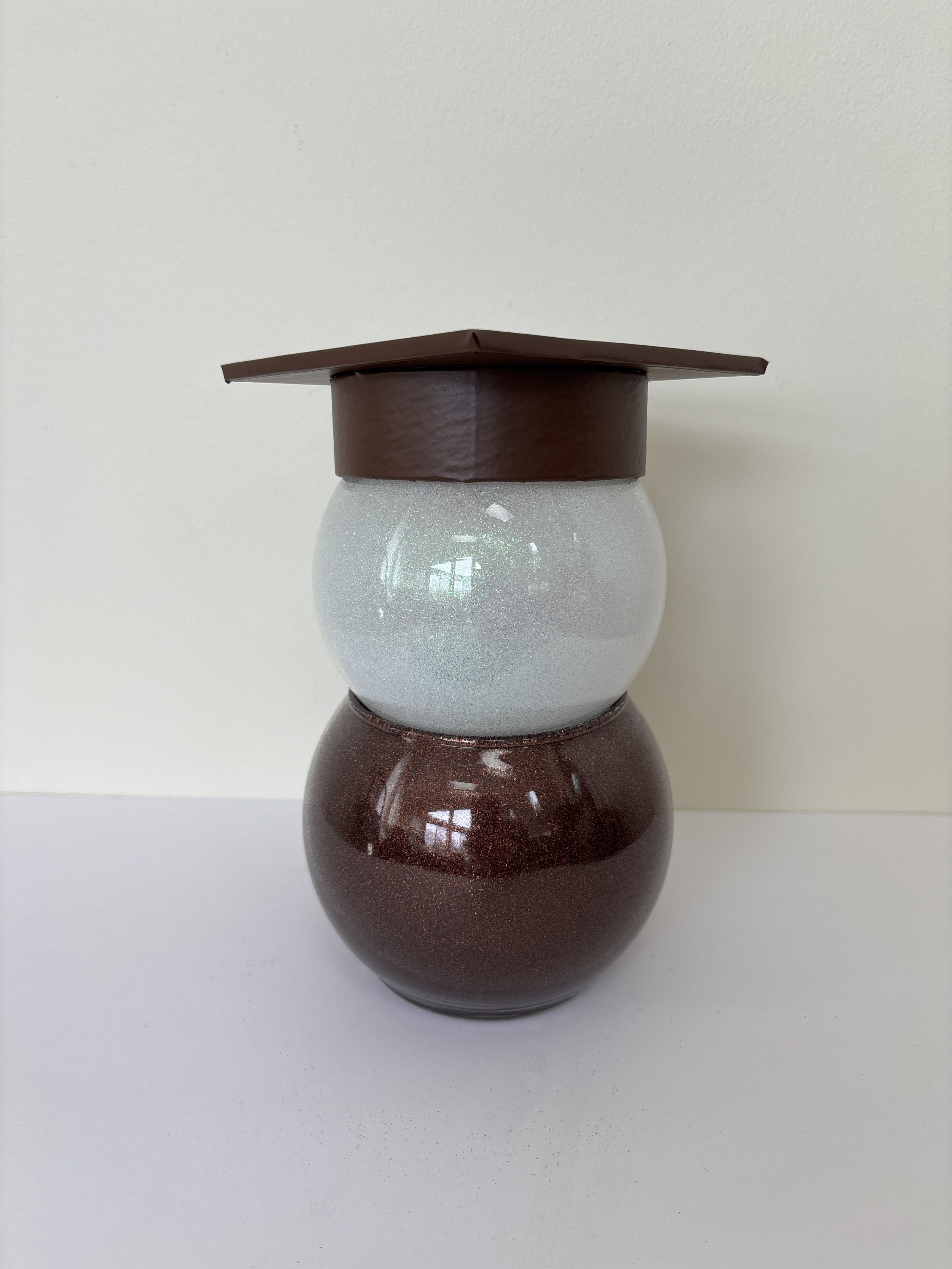 Custom Graduate Glitter Figurine (Brown Bottom & Cap)