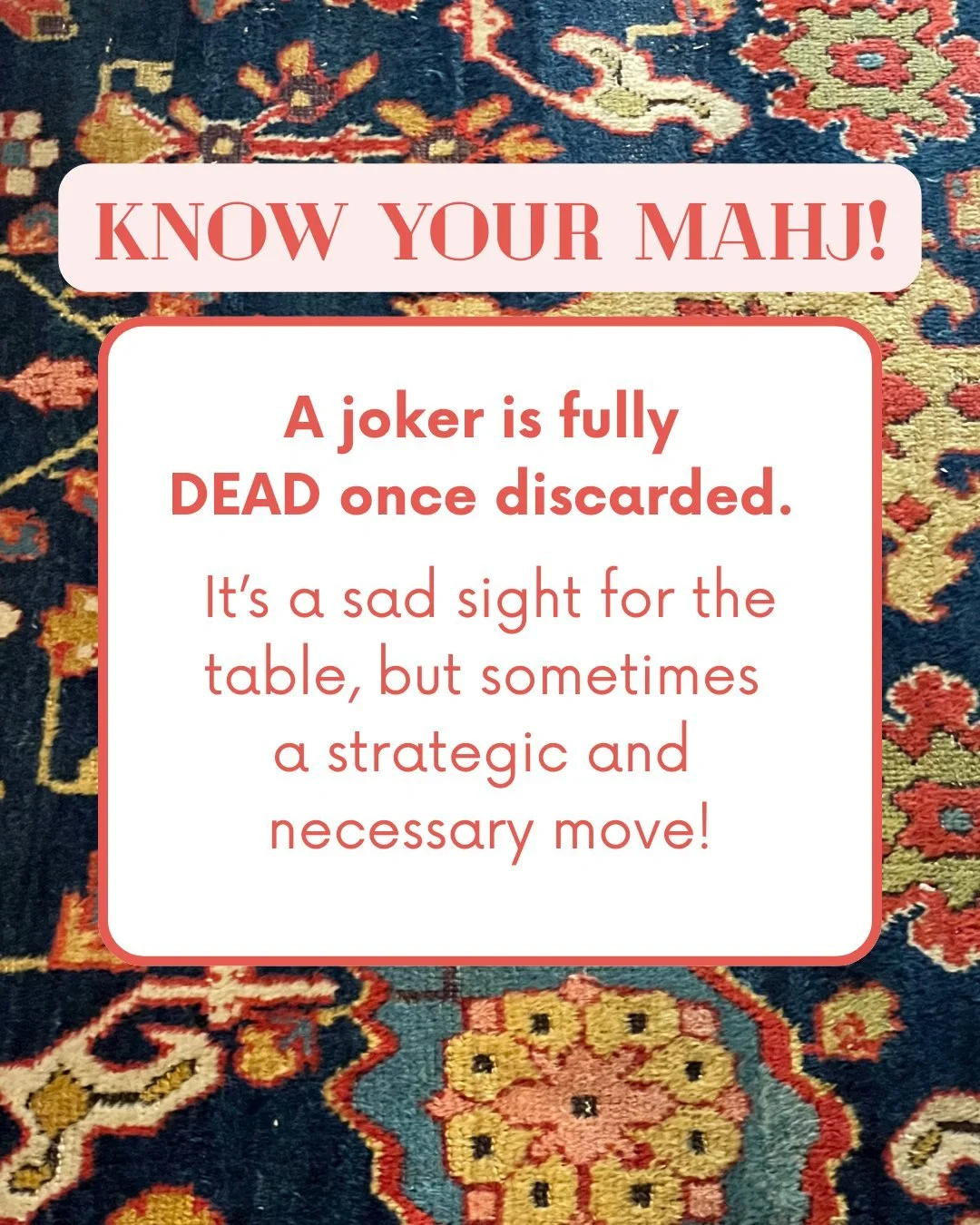 A moment of silence for our fallen hero. 💔 

Seeing a discarded Joker on the table can feel like a punch to the gut, but here&rsquo;s the strategic truth: a discarded Joker is a DEAD Joker.

Once it hits the table, it's just another tile, and it can