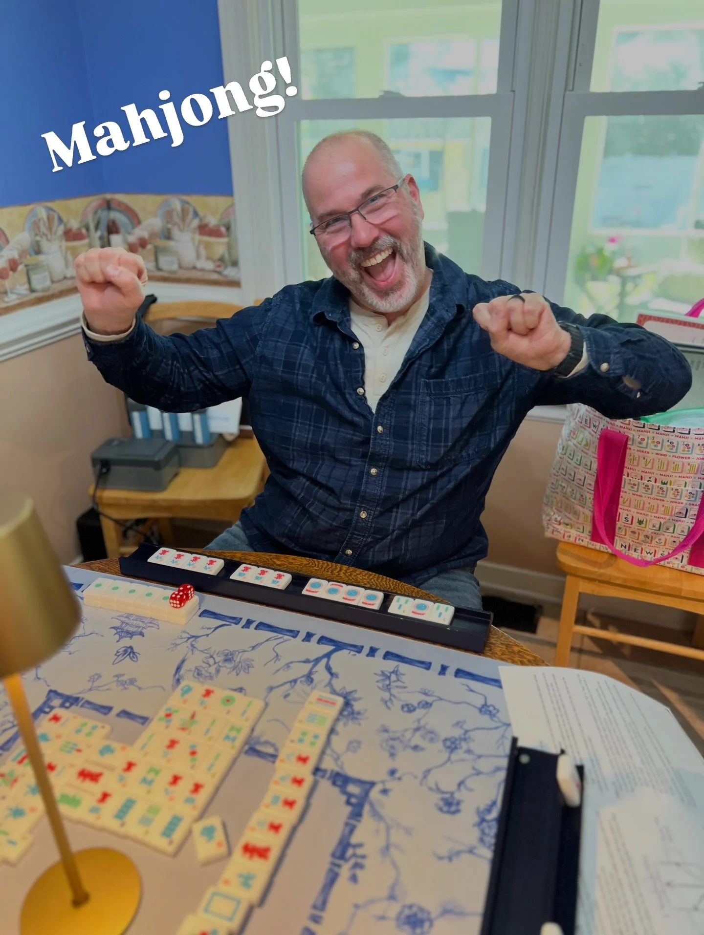 Valentine&rsquo;s Day Mahjong Lesson?? Yes! Bonus: this group was SO MUCH FUN! Thanks for letting me teach you how to play!