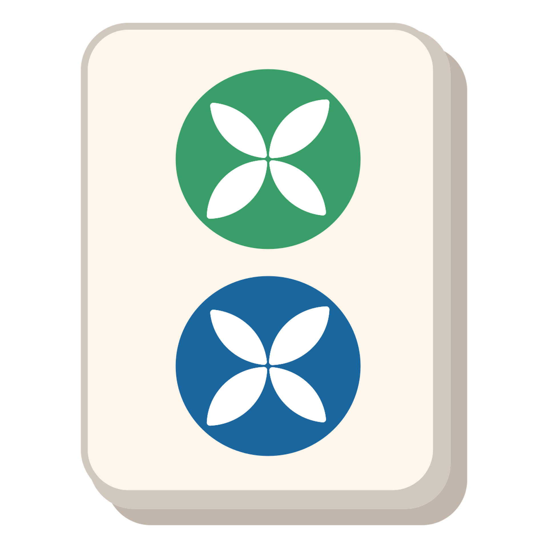 A two dot mahjong tile