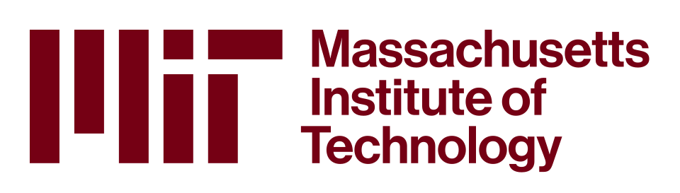 Massachusetts Institute of Technology logo in maroon with stylized three vertical lines and text to the right.